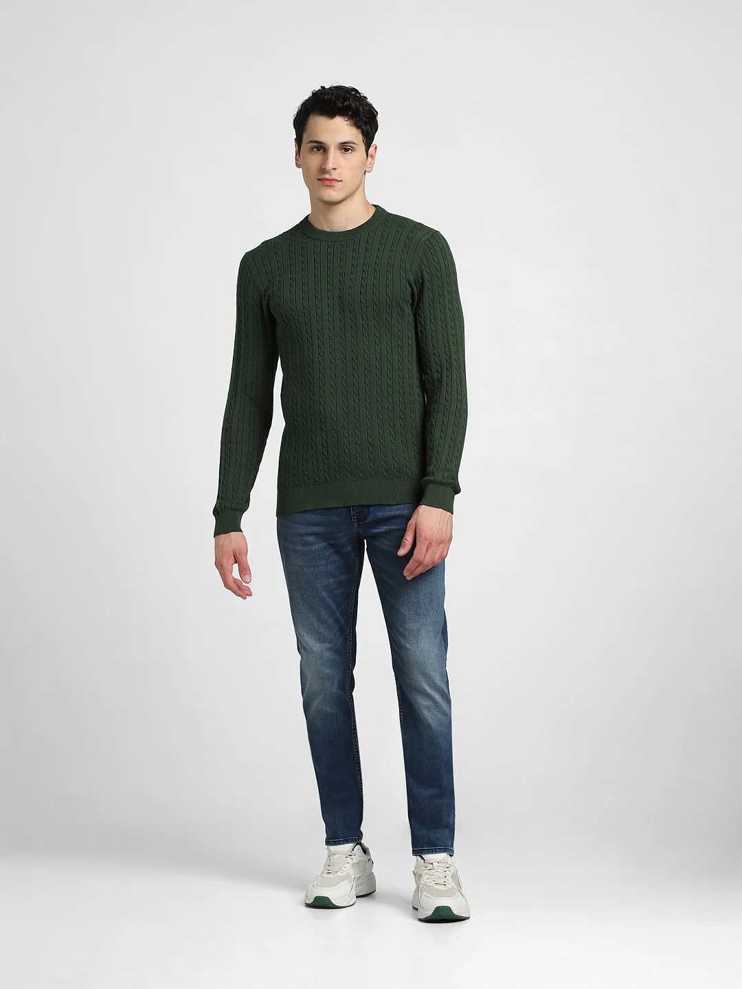 Dark Green Knitted Sweater - Image 6