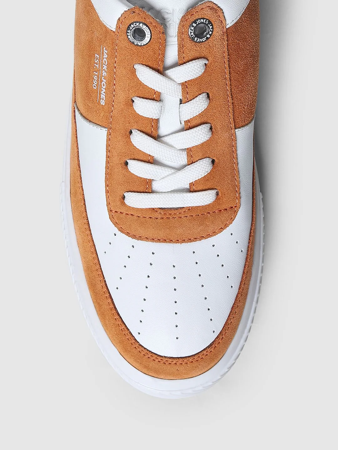 Orange Colourblocked Skater Sneakers - Image 7