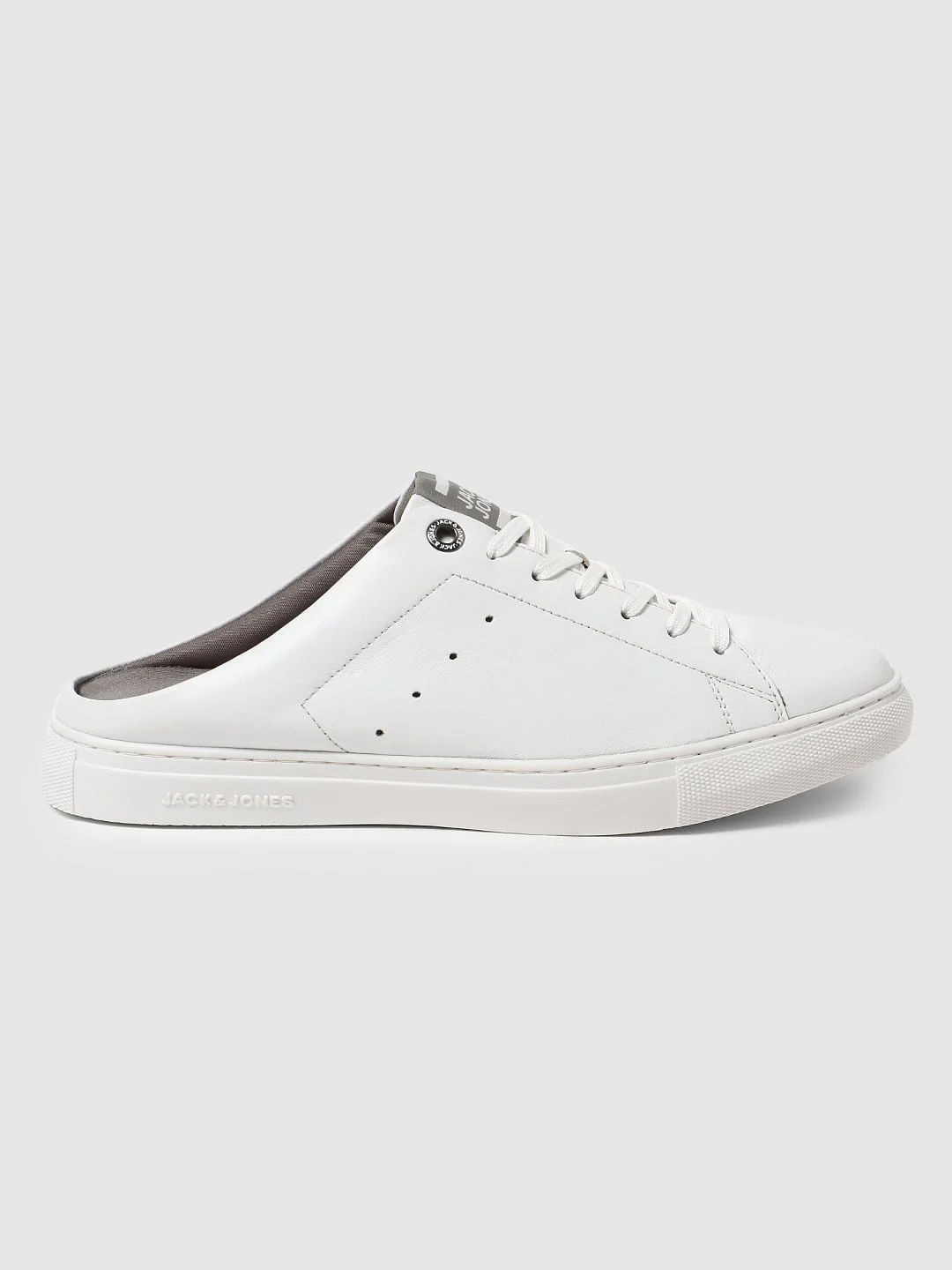 White Lace Up Mules - Image 3