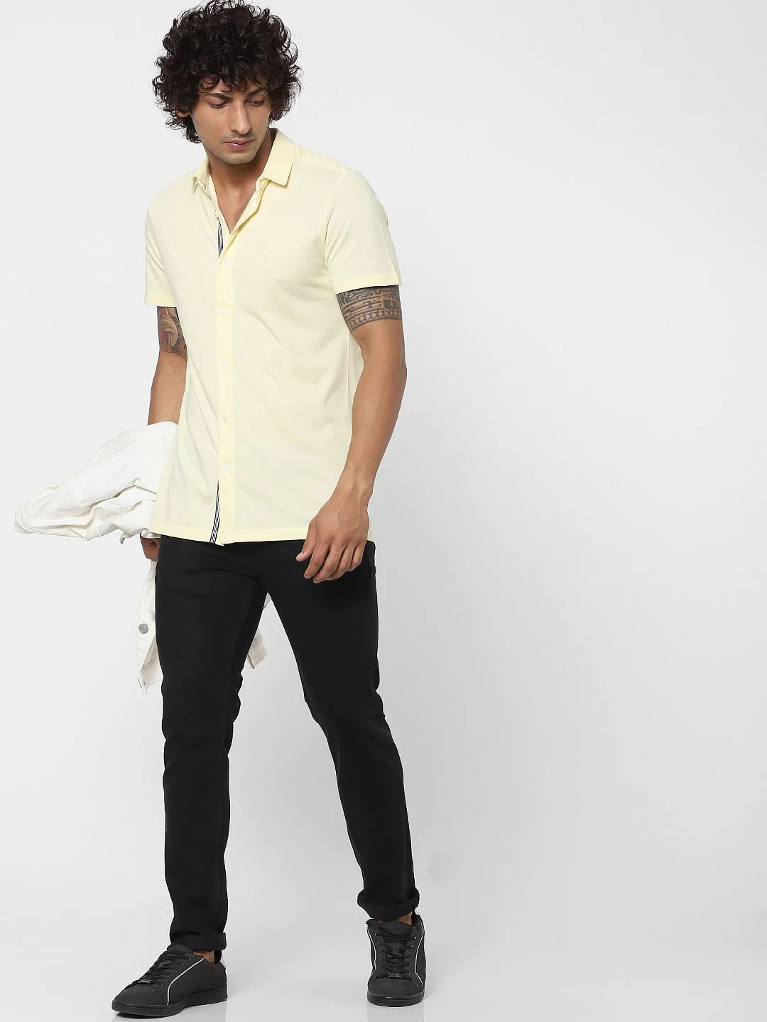 Yellow Half Sleeves Shirt