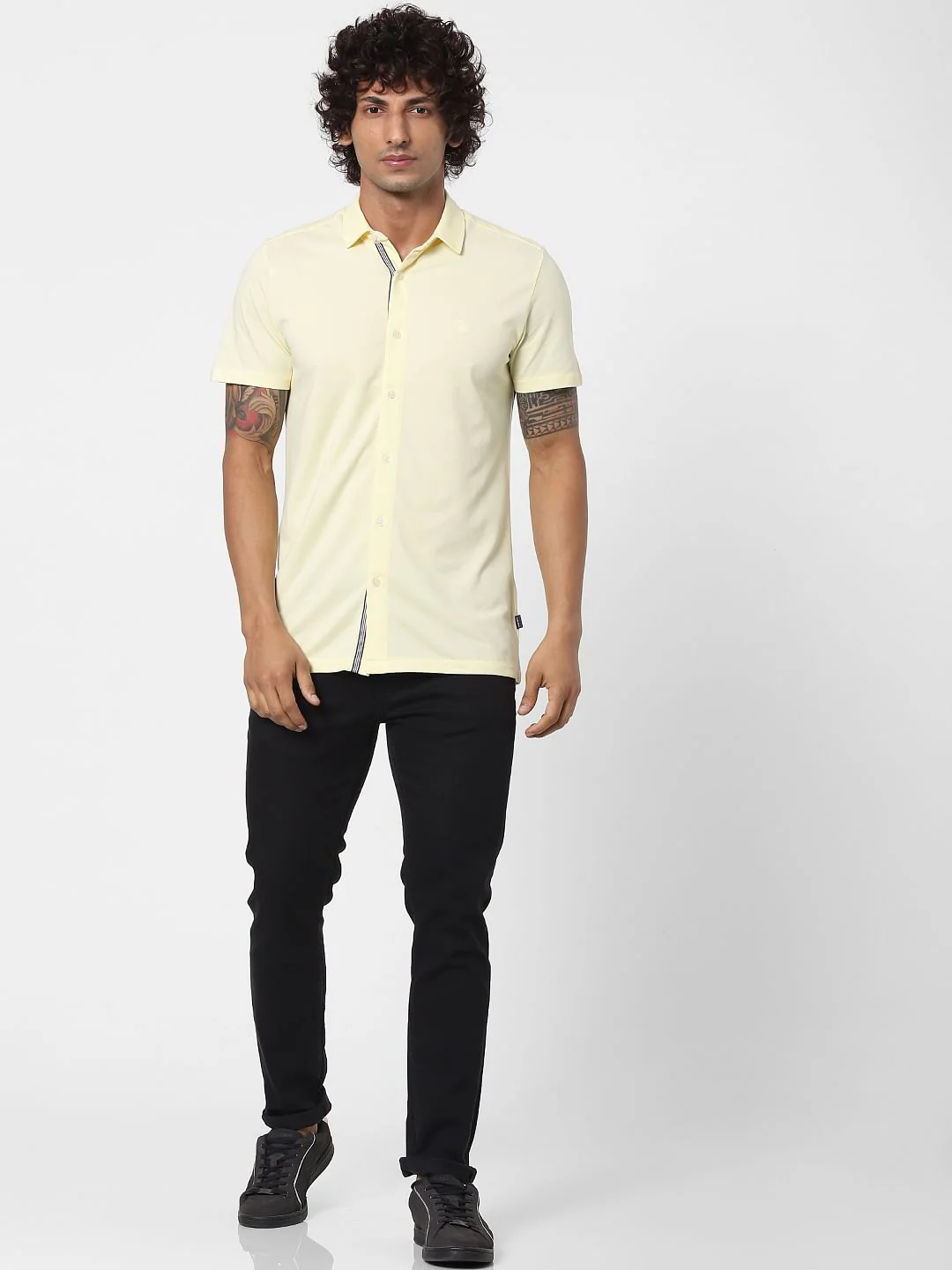 Yellow Half Sleeves Shirt - Image 6
