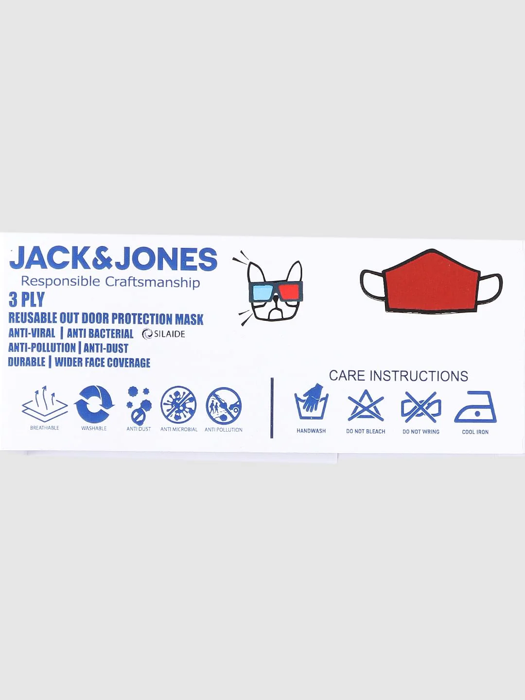 Pack of 3 Graphic Print Seamless 2 PLY Mask - Image 7