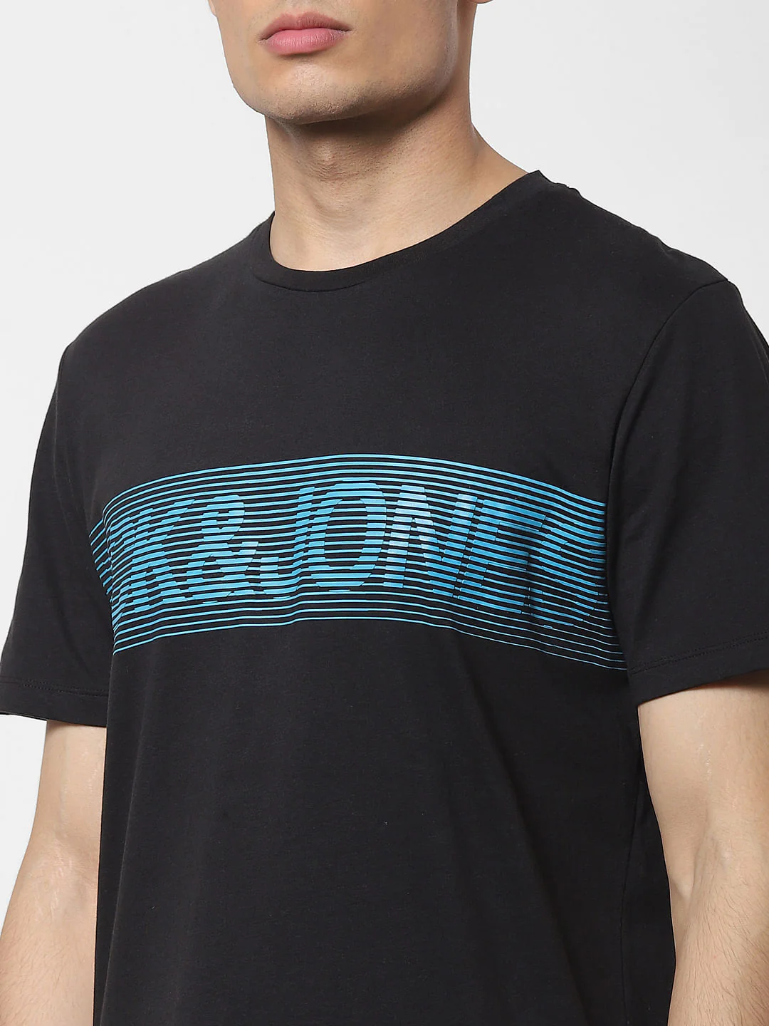 Black Logo Print Crew Neck T-shirt - Image 5