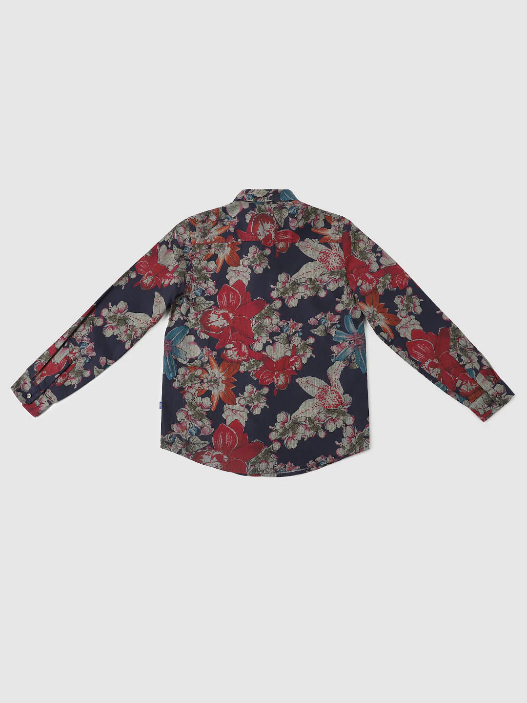 BOYS Red Floral Full Sleeves Shirt - Image 2