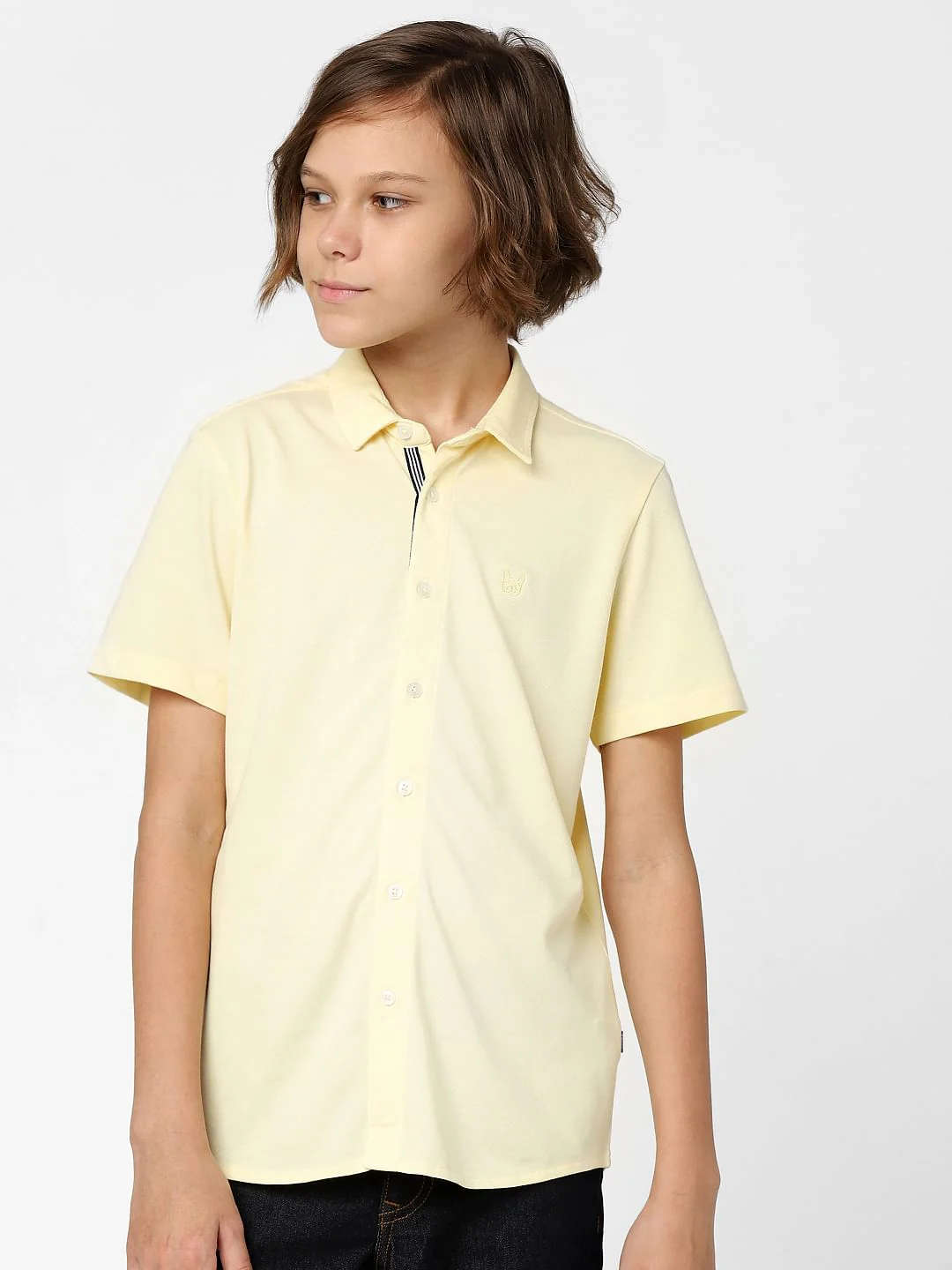Boys Yellow Half Sleeves Shirt - Image 2