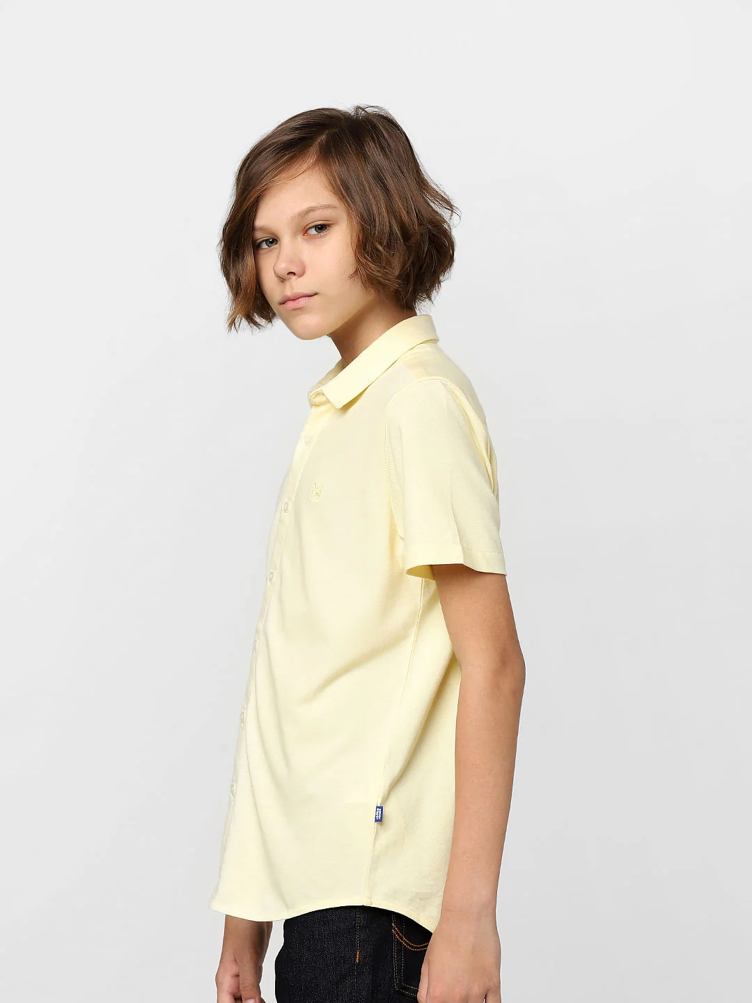 Boys Yellow Half Sleeves Shirt - Image 3