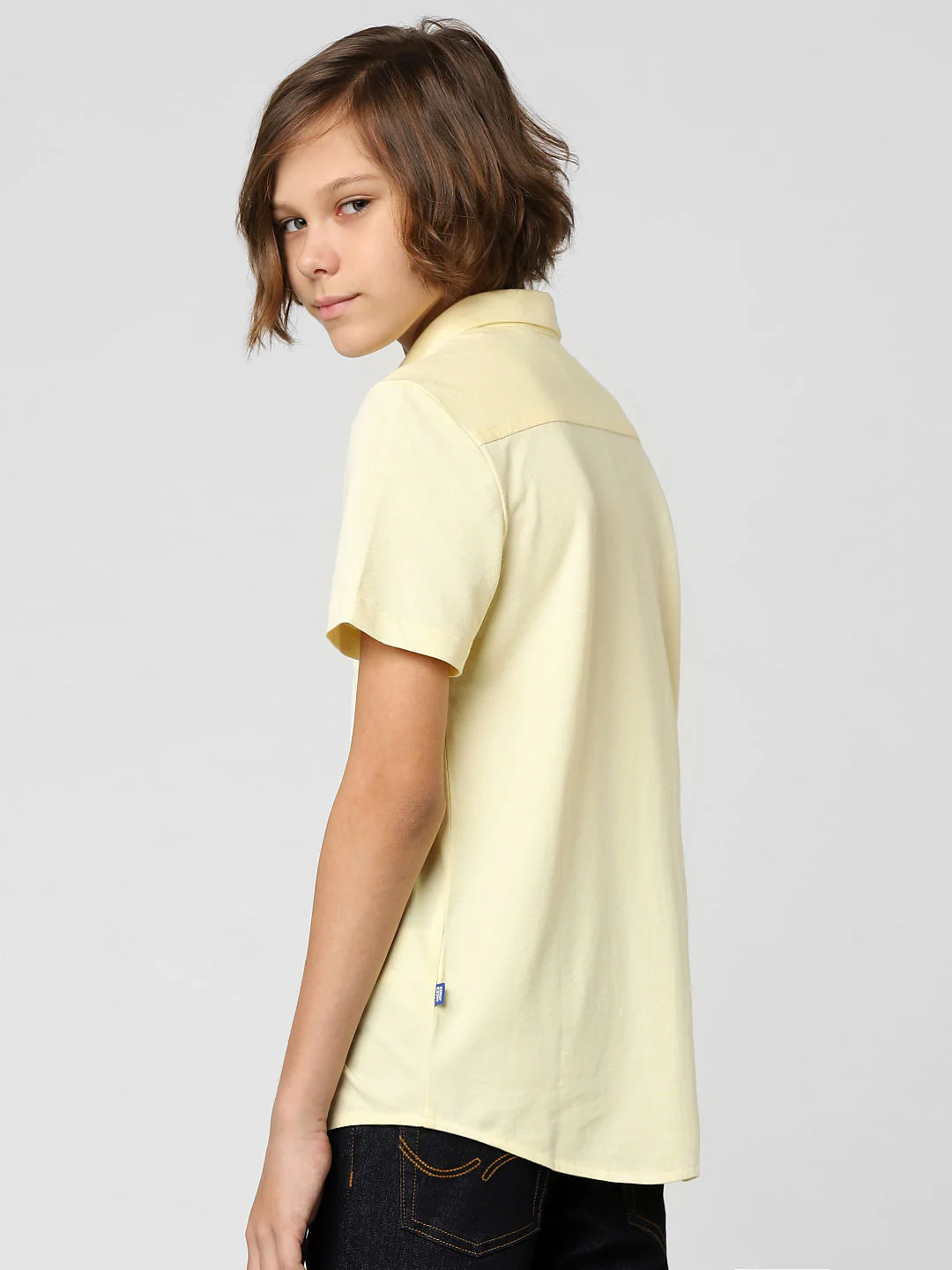 Boys Yellow Half Sleeves Shirt - Image 4