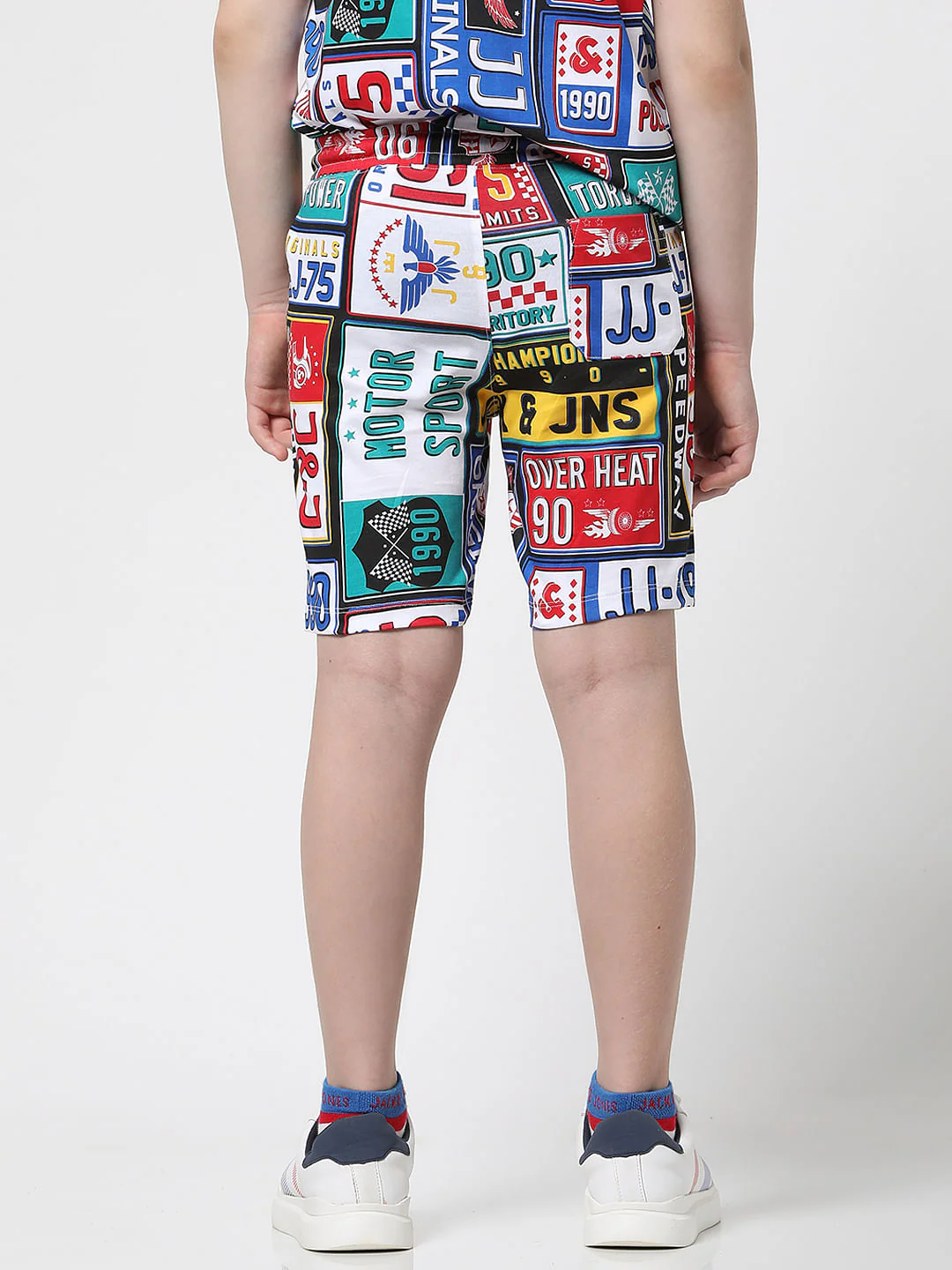JACK&JONES JUNIOR X MOTOR MUNCHKINS BLACK PRINTED SHORTS - Image 4