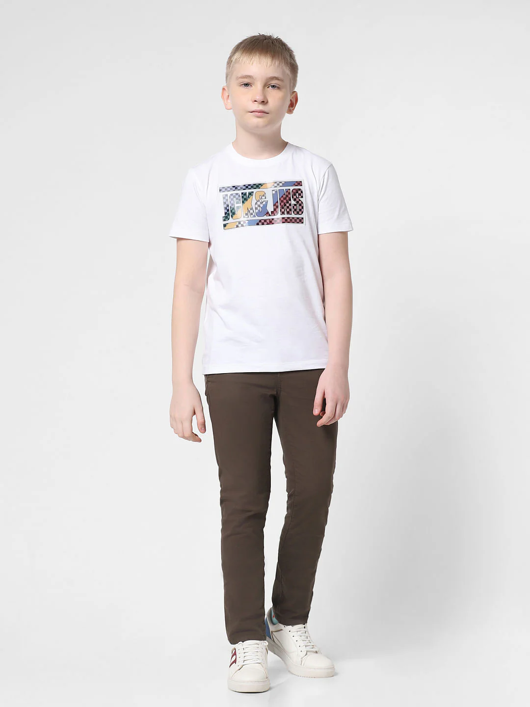 JACK&JONES JUNIOR X MOTOR MUNCHKINS WHITE LOGO PRINT T-SHIRT - Image 5