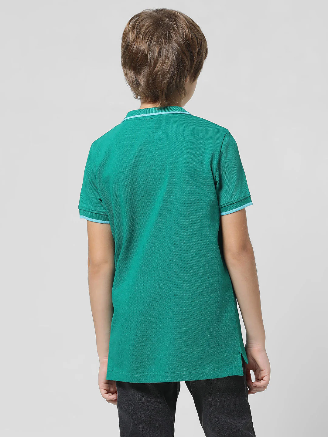 Green Applique Print Polo T-shirt - Image 3