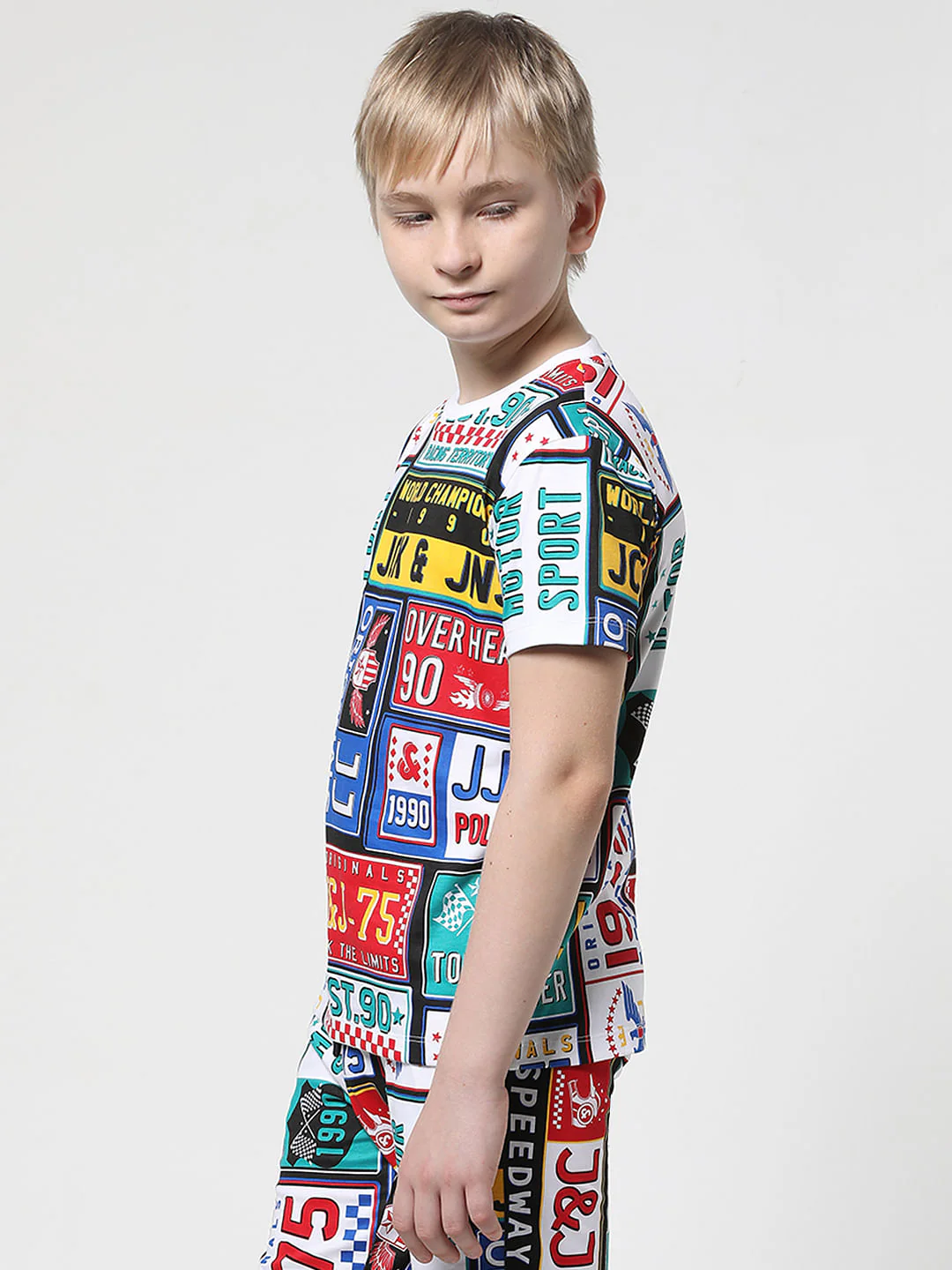 JACK&JONES JUNIOR X MOTOR MUNCHKINS WHITE PRINTED T-SHIRT - Image 3