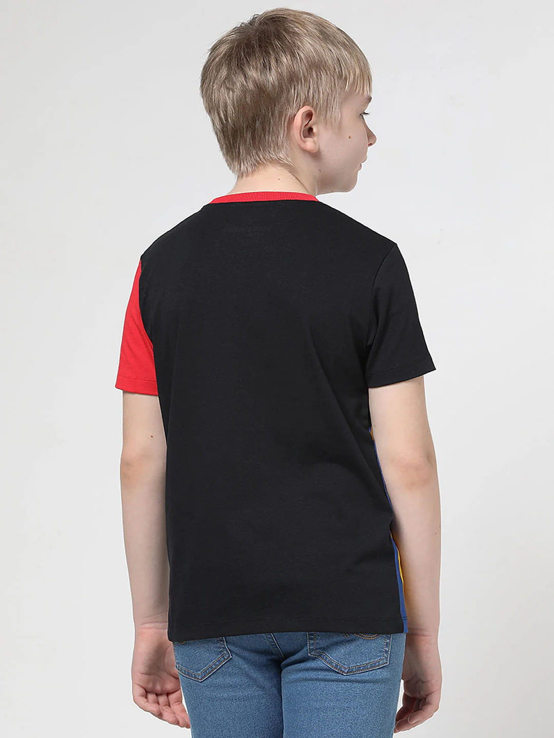 JACK&JONES JUNIOR X MOTOR MUNCHKINS BLACK COLOURBLOCKED T-SHIRT - Image 3