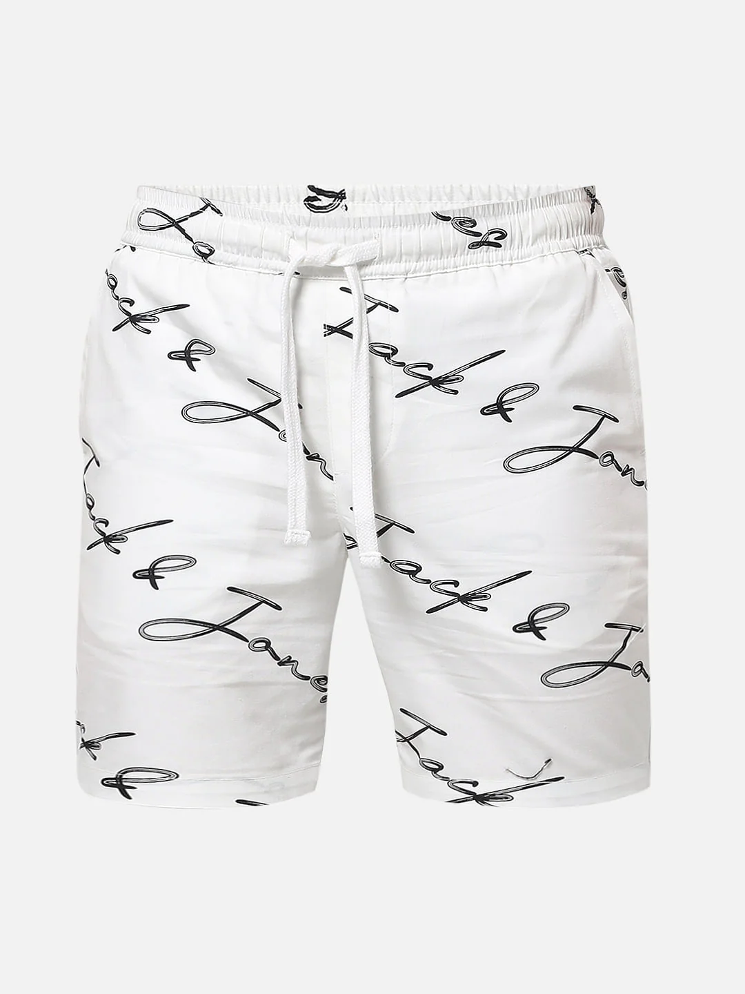 Boys White Logo Print Co-ord Set Shorts - Image 6