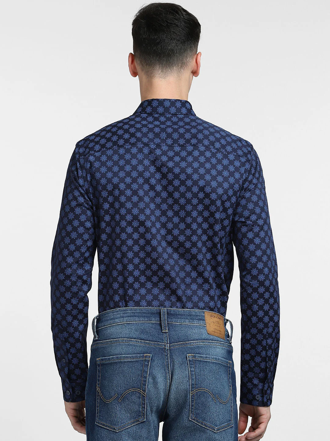 Blue All Over Print Full Sleeves Shirt - Image 4