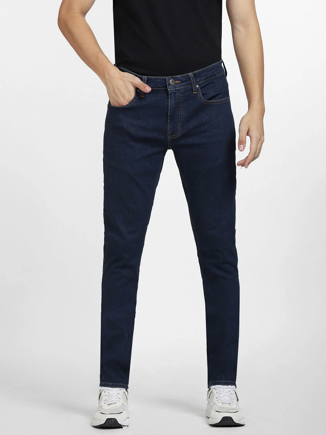 Dark Blue Low Rise Ben Skinny Fit Jeans - Image 2