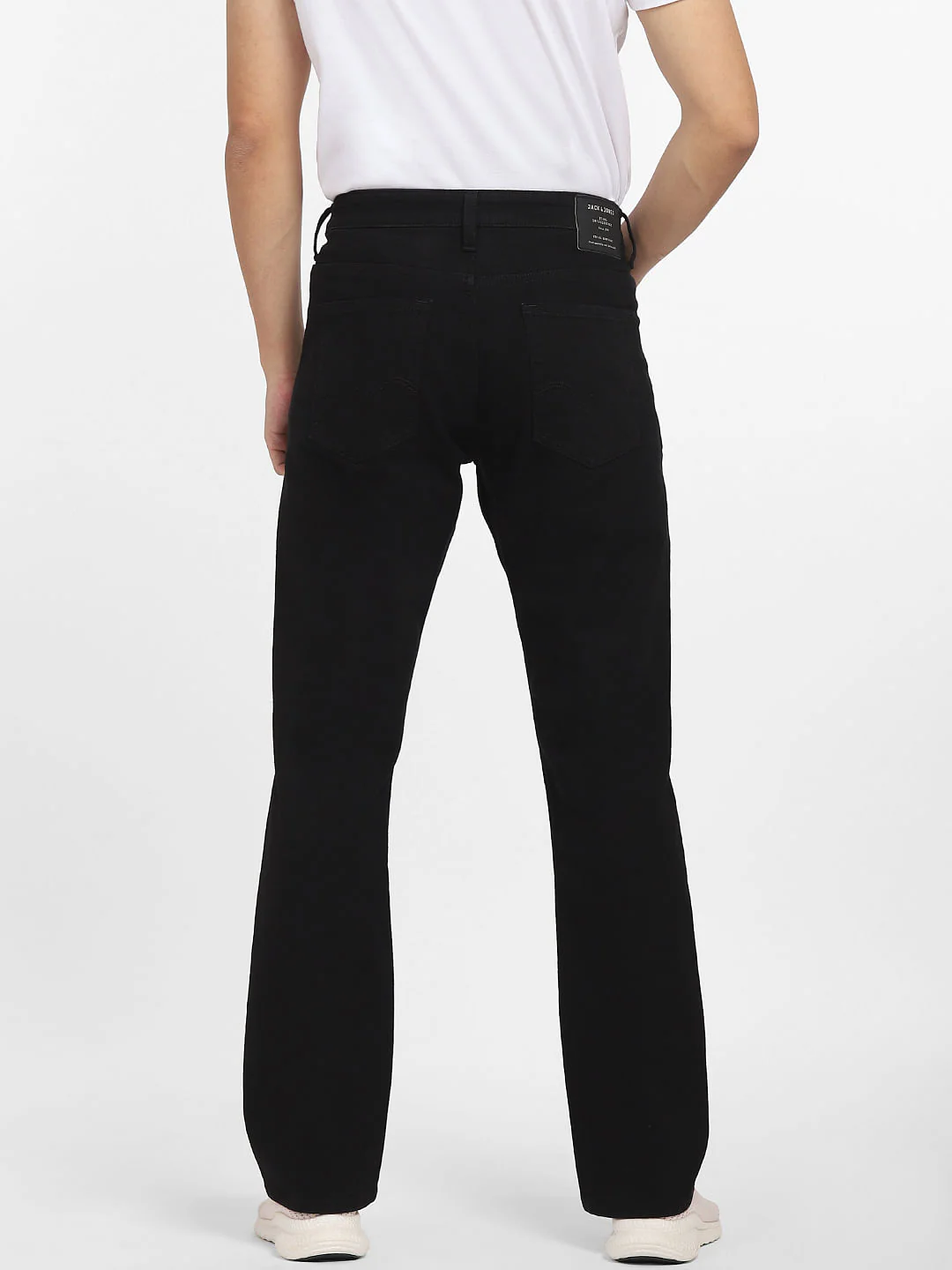 Black Mid Rise Clark Straight Fit Jeans - Image 4
