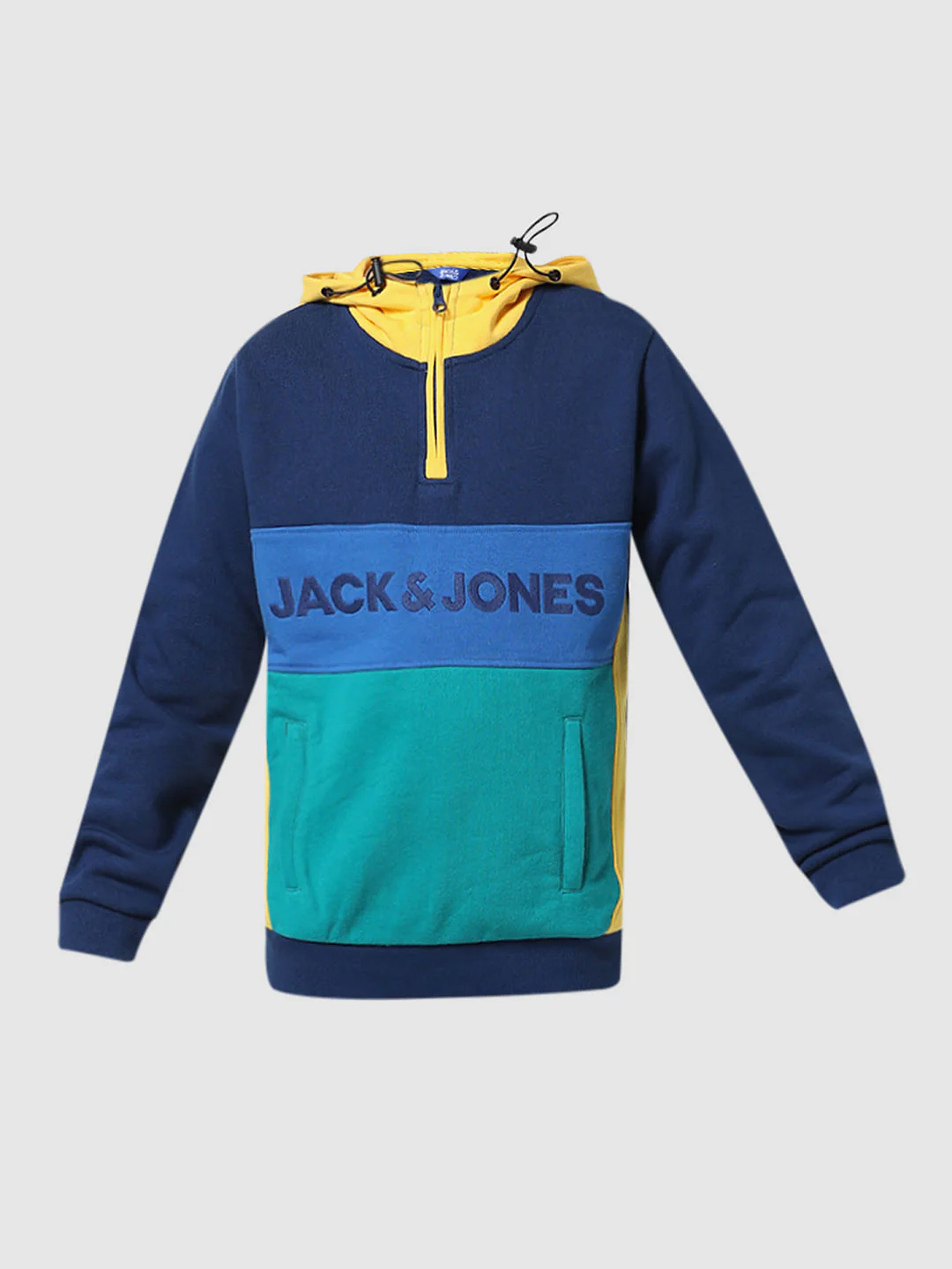 JACK&JONES JUNIOR X MOTOR MUNCHKINS BLUE COLOURBLOCKED HOODED SWEATSHIRT - Image 6