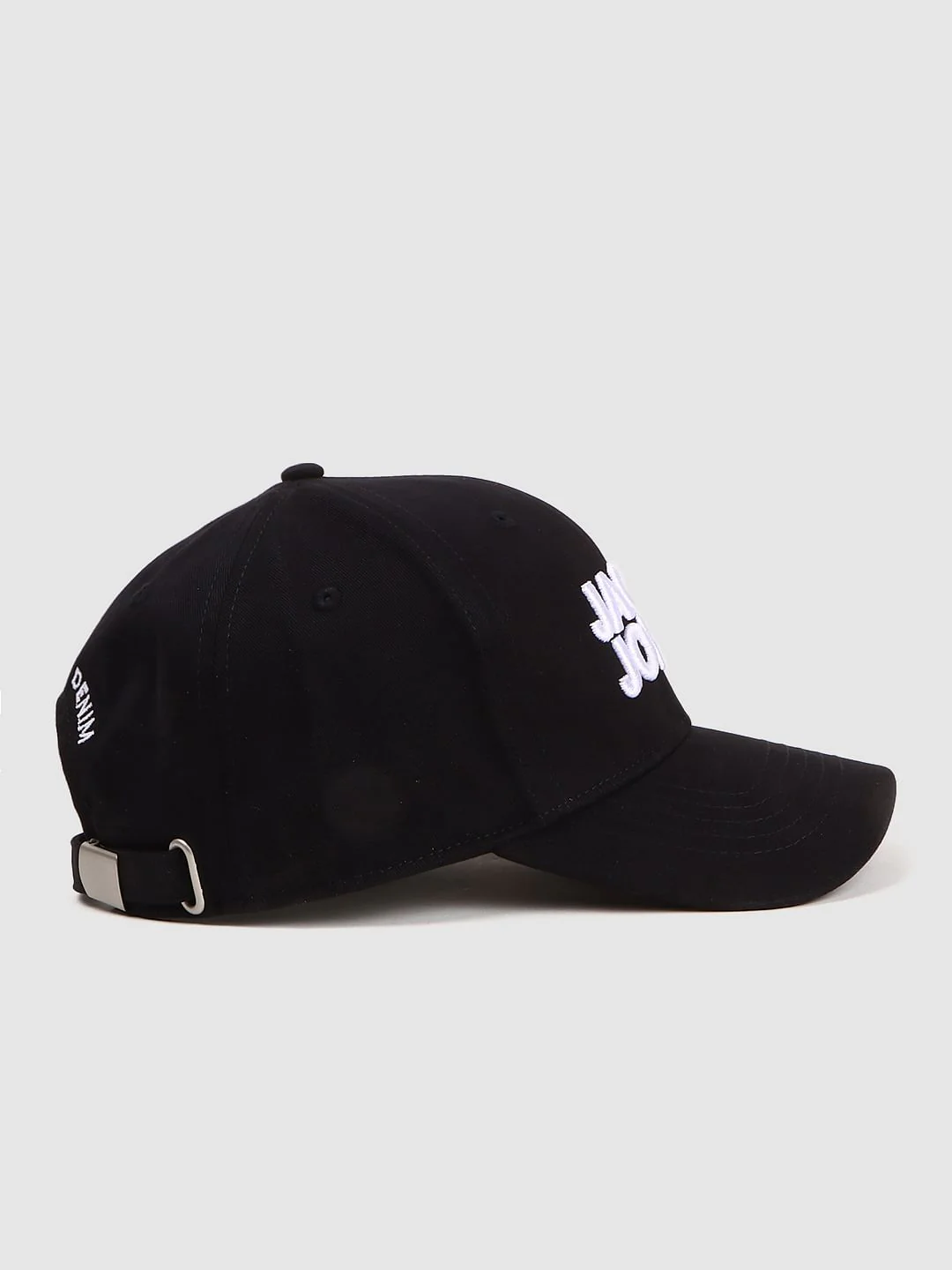 Black Logo Print Baseball Cap - Image 3