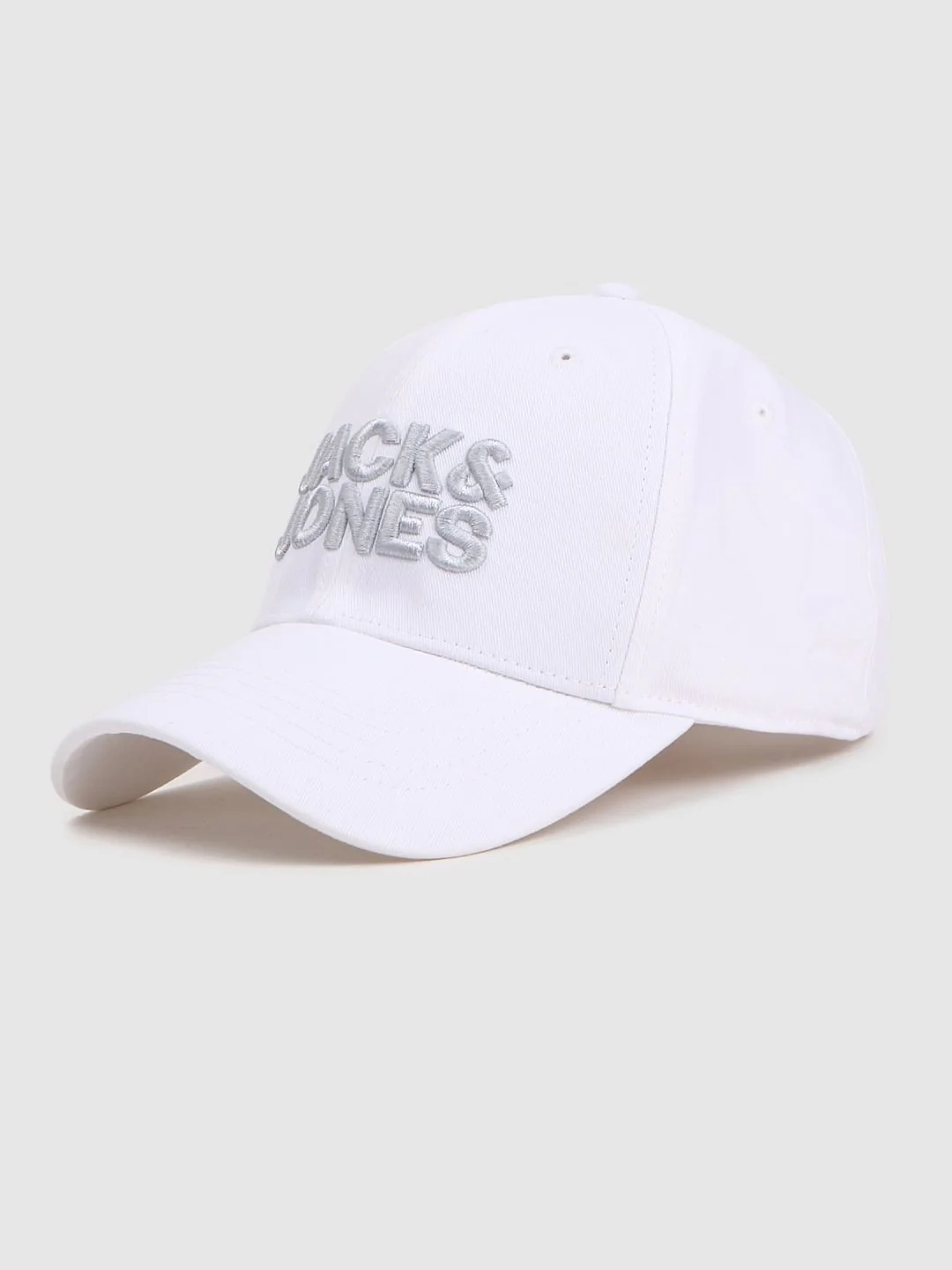 White Logo Print Baseball Cap - Image 2