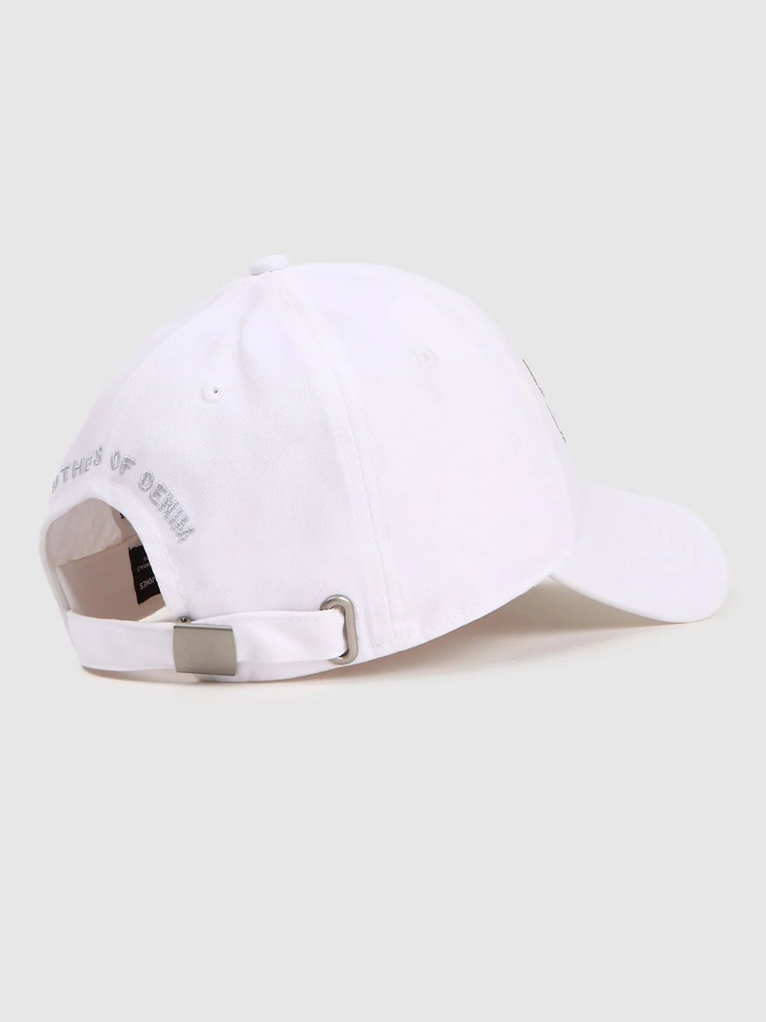 White Logo Print Baseball Cap - Image 4