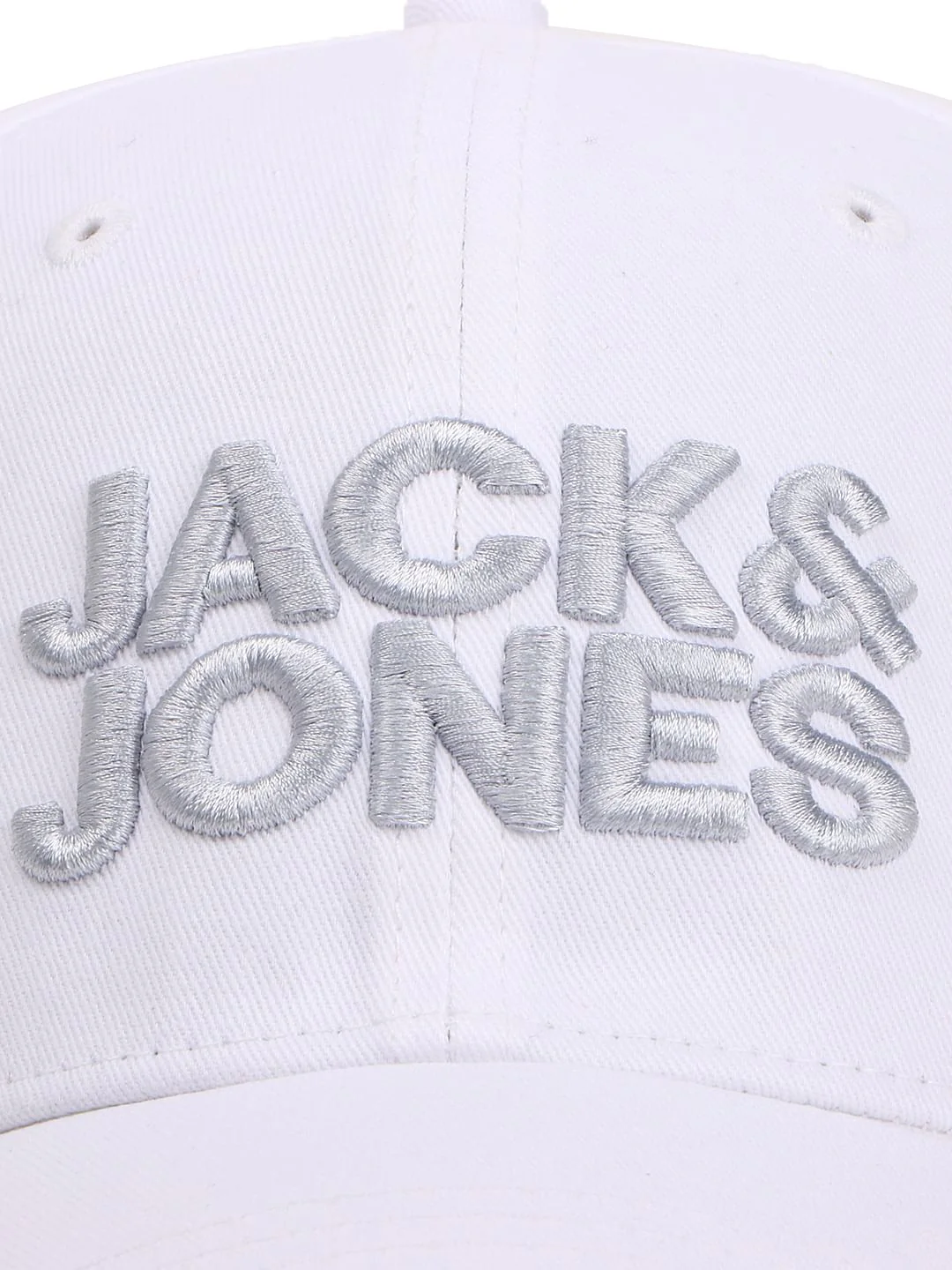 White Logo Print Baseball Cap - Image 5