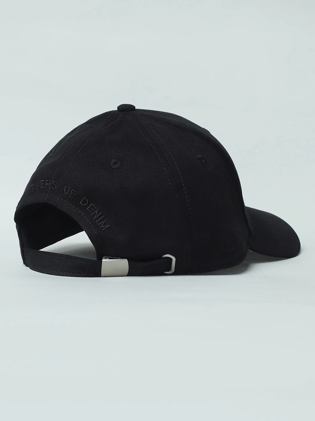 Black Logo Print Baseball Cap - Image 3