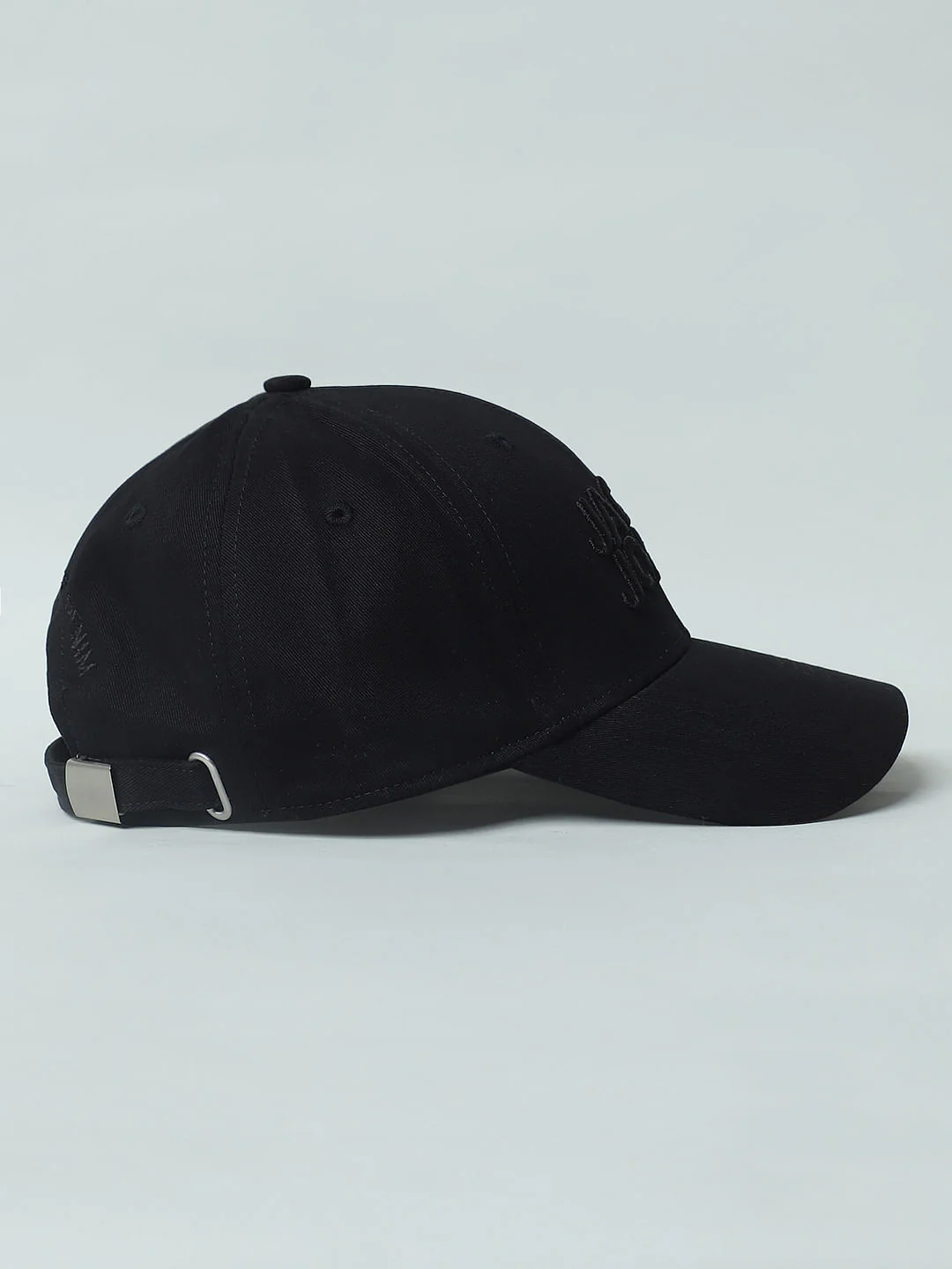 Black Logo Print Baseball Cap - Image 4