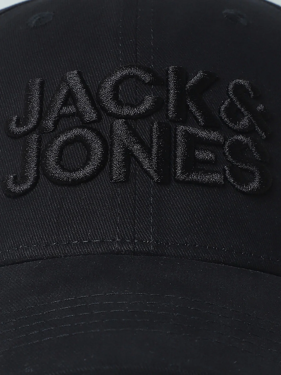Black Logo Print Baseball Cap - Image 6