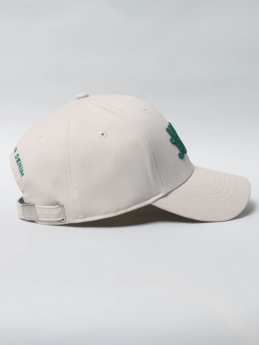 Beige Embroidered Logo Baseball Cap - Image 3