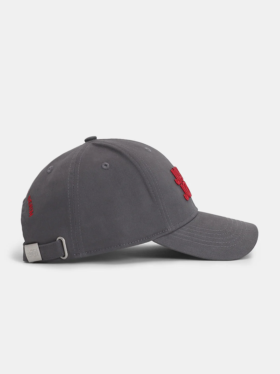 Dark Grey Embroidered Logo Baseball Cap - Image 3