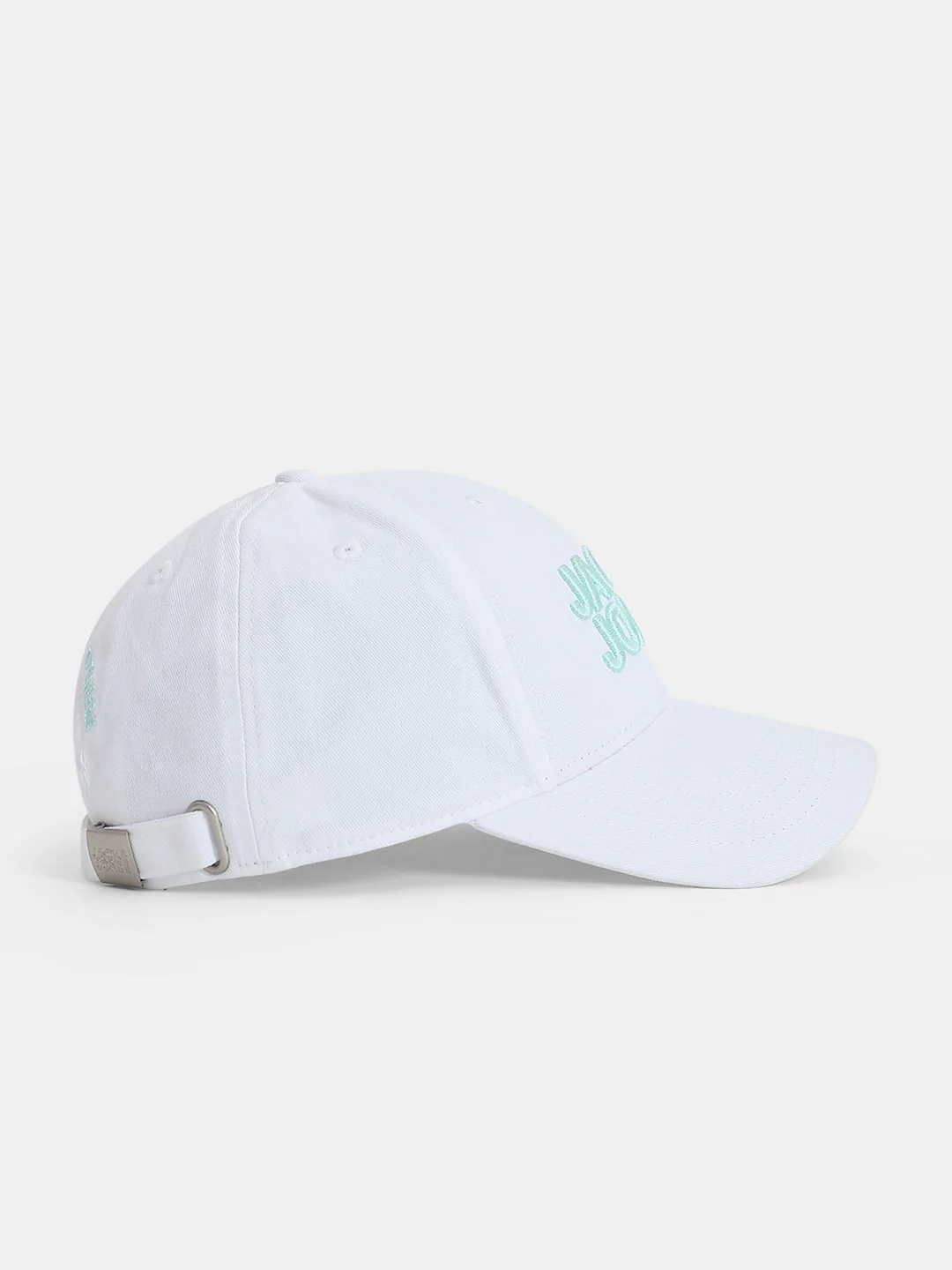 White Logo Print Baseball Cap - Image 3