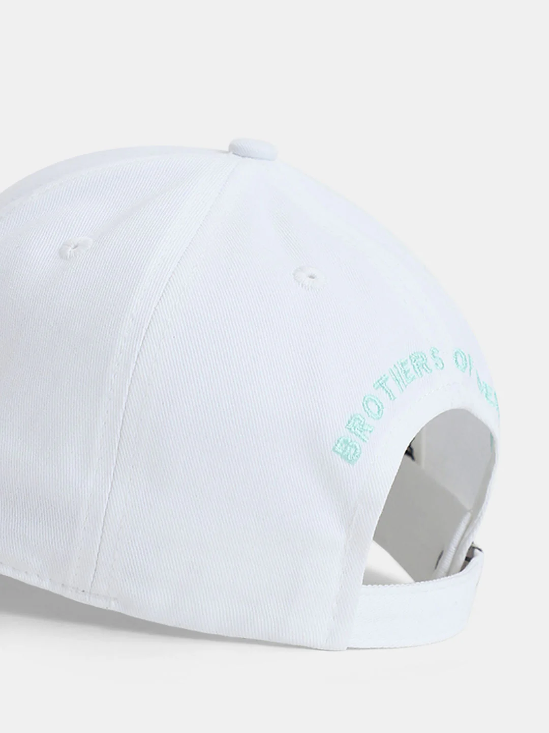 White Logo Print Baseball Cap - Image 5