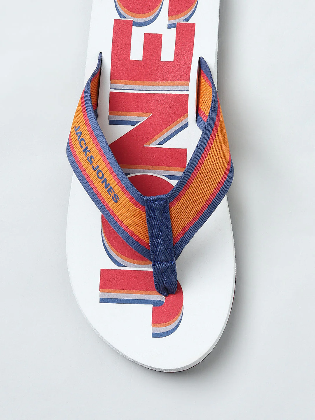 White Logo Print Flip Flops - Image 11