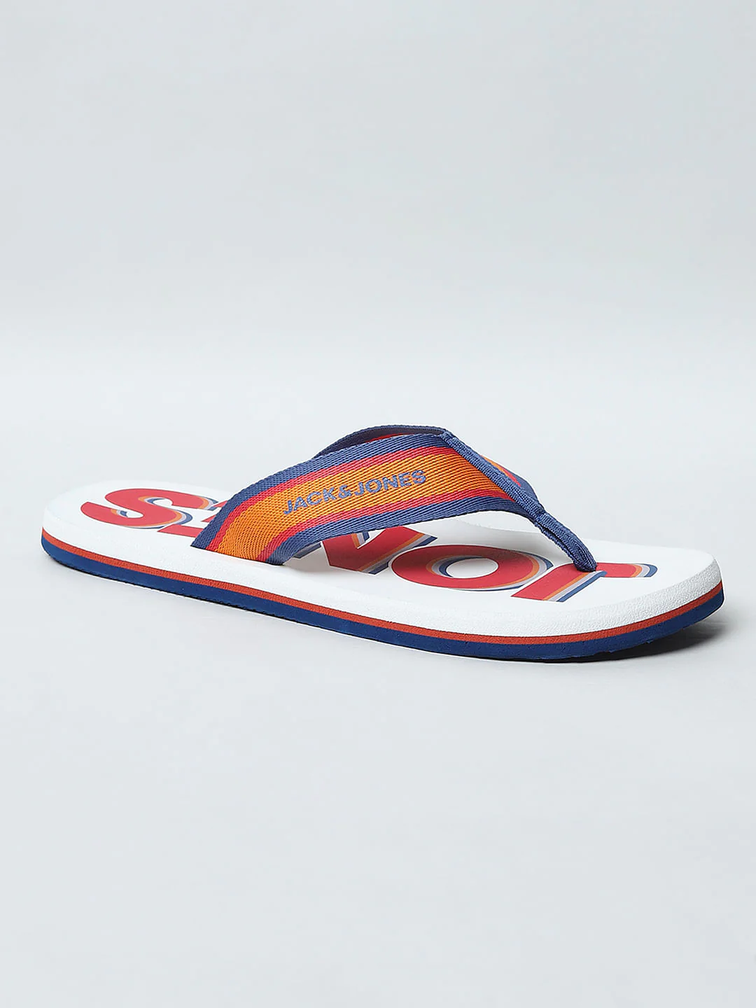 White Logo Print Flip Flops - Image 3