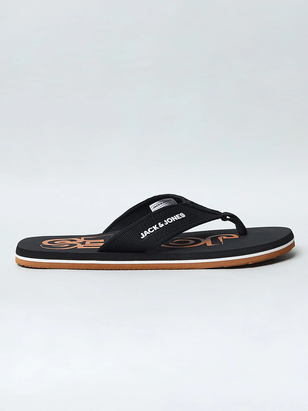 BLACK LOGO PRINT FLIP FLOPS - Image 2