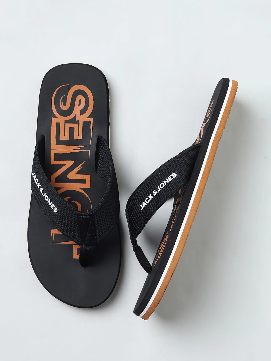 BLACK LOGO PRINT FLIP FLOPS - Image 7