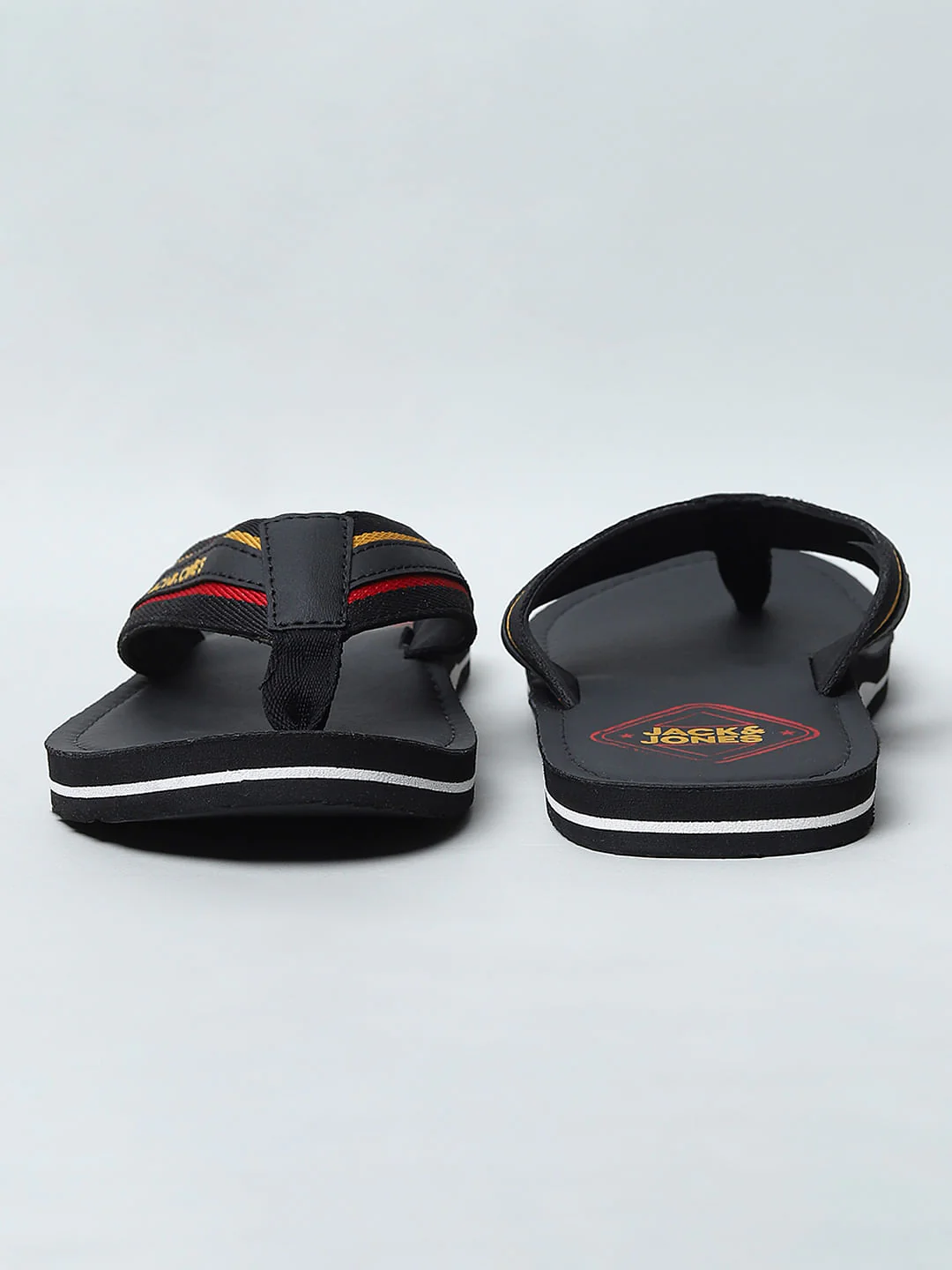 Black Logo Print Flip Flops - Image 8