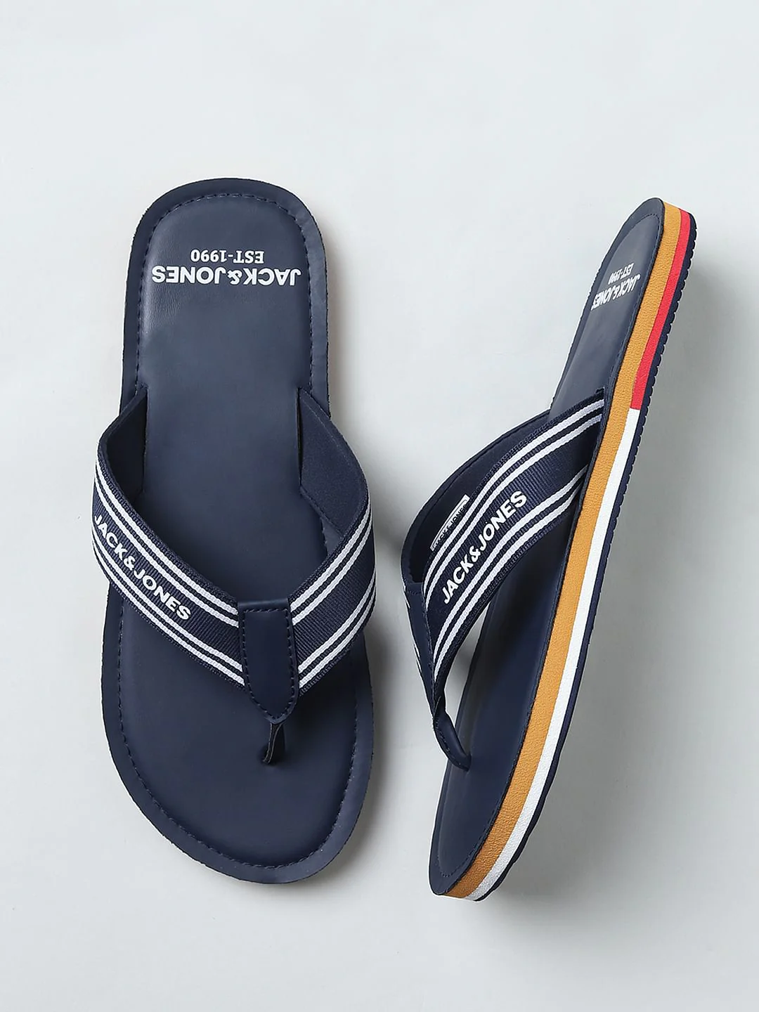 Blue Logo Print Flip Flops - Image 7