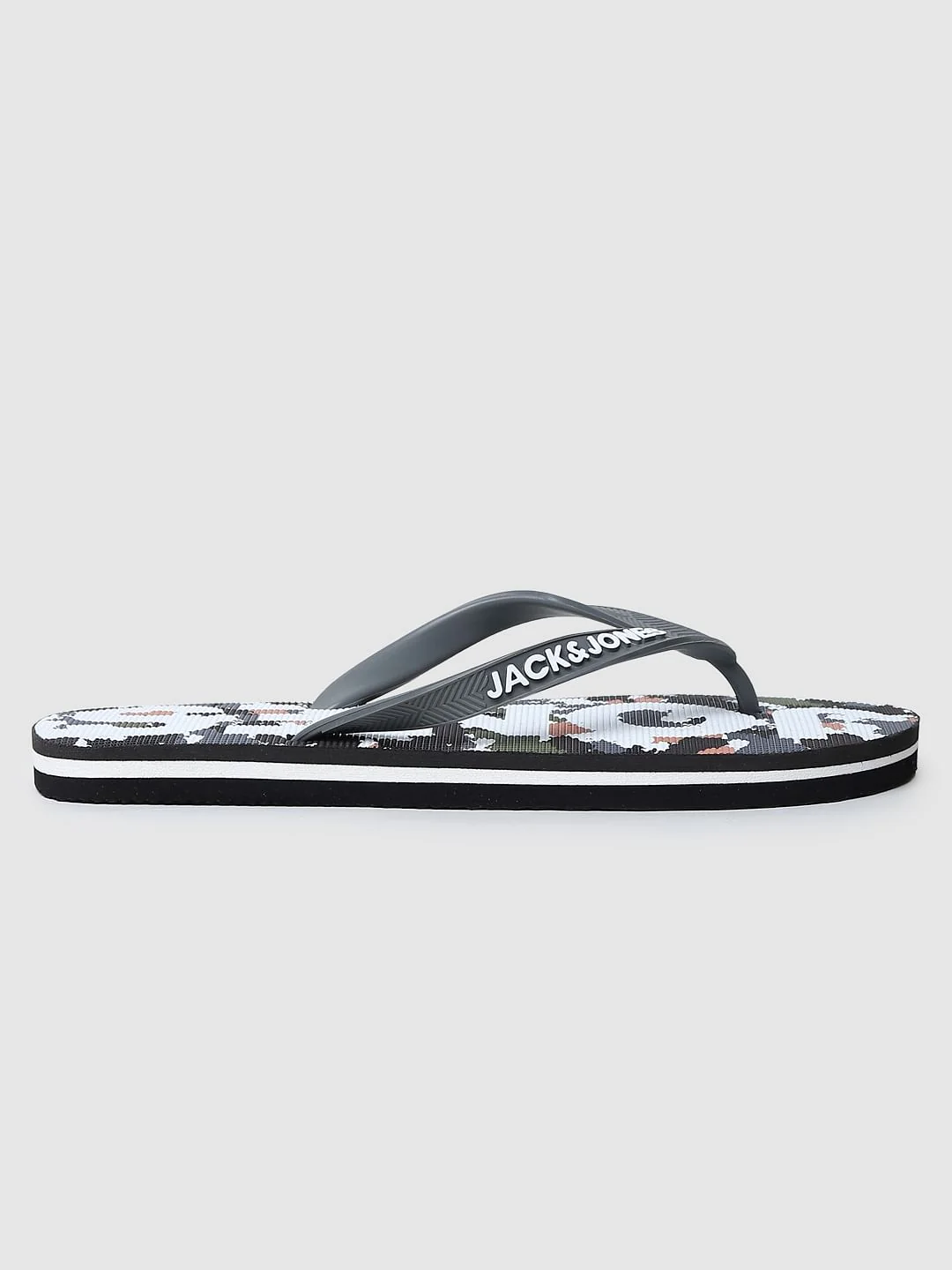 Grey Camo Print Flip Flops - Image 2