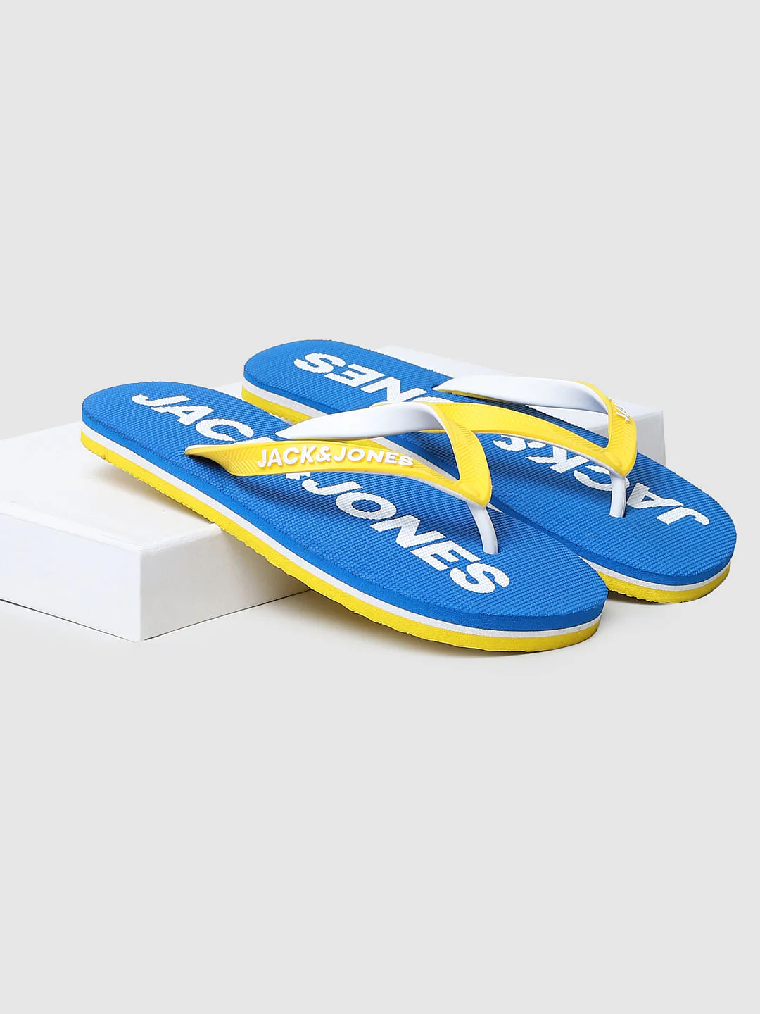 Blue Colourblocked Flip Flops - Image 6