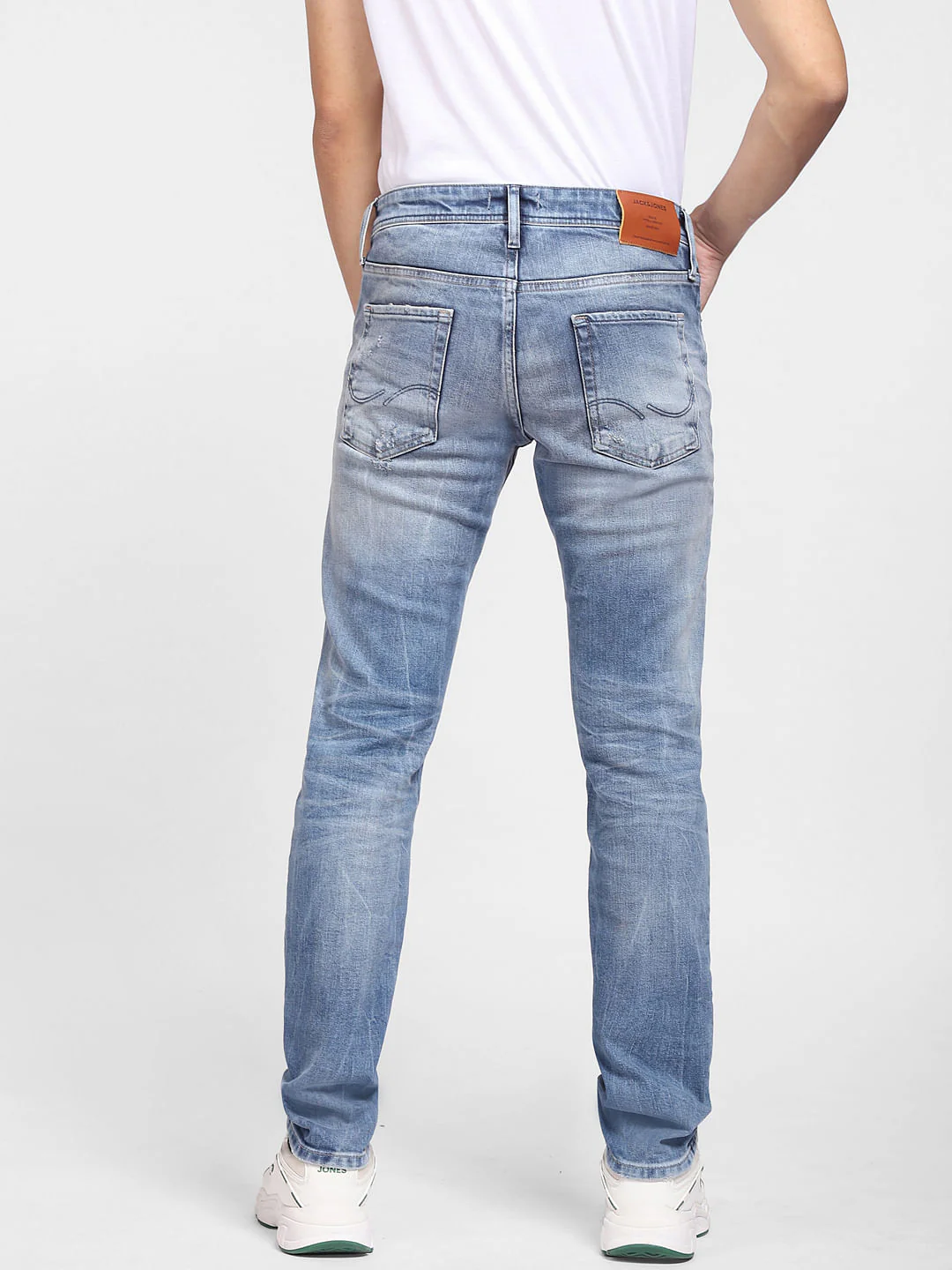 Blue Low Rise Distressed Glenn Slim Jeans - Image 4