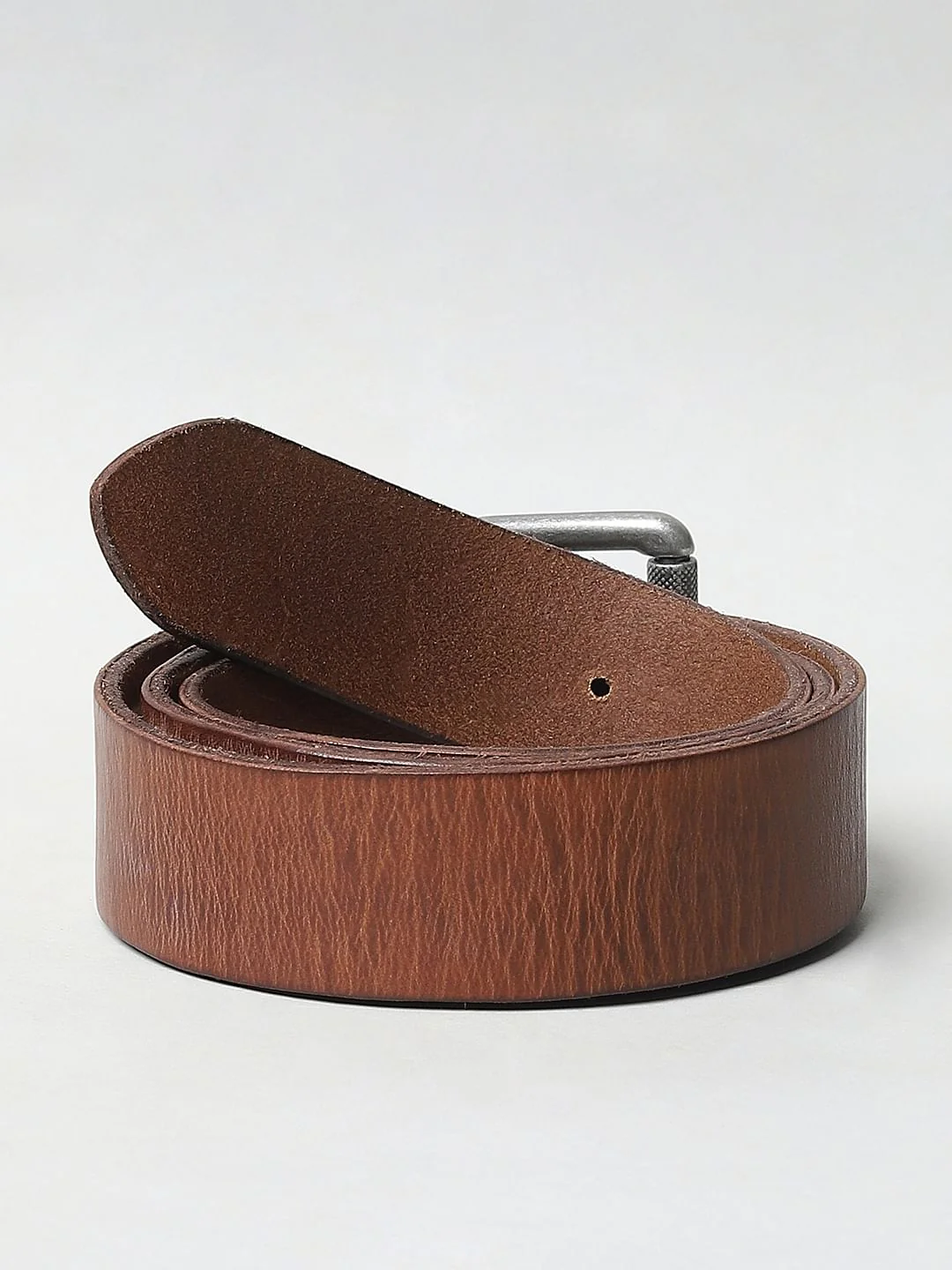 Brown Studded Leather Belt - Image 3