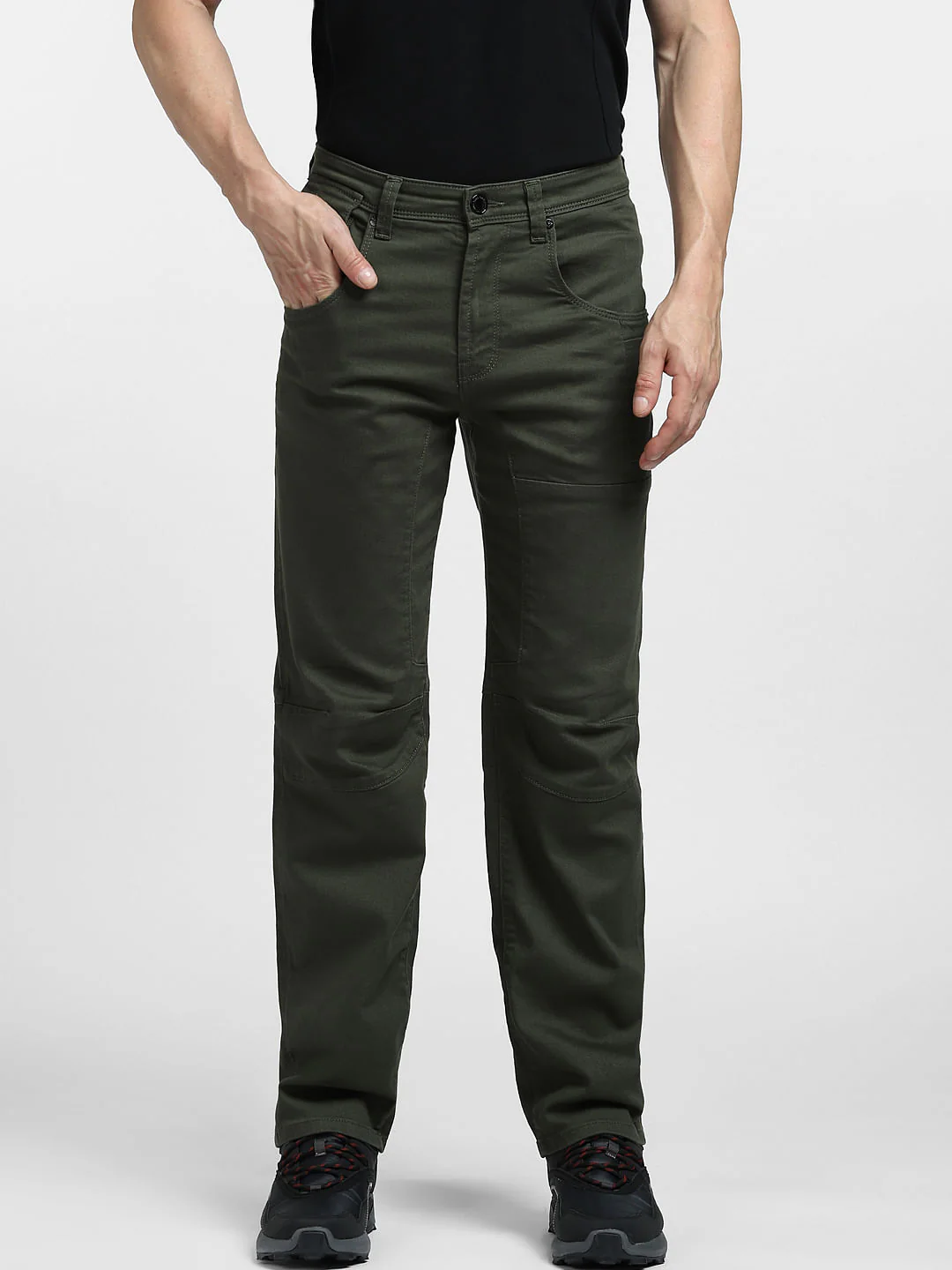 Green Mid Rise Cargo Pants - Image 2