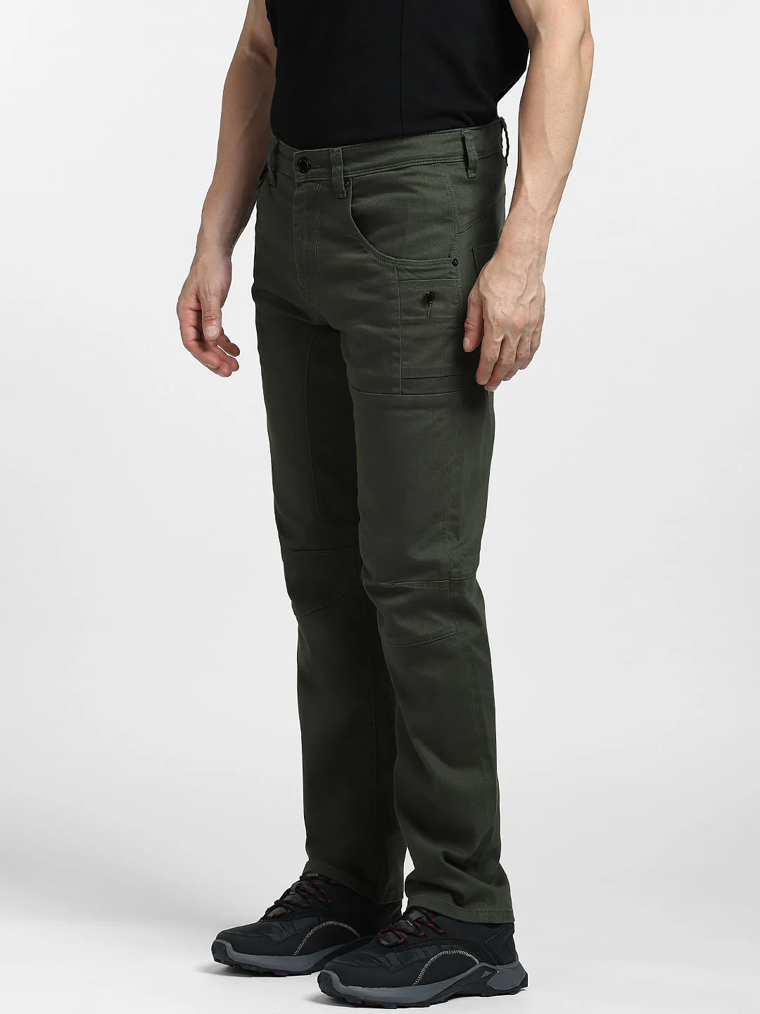 Green Mid Rise Cargo Pants - Image 3