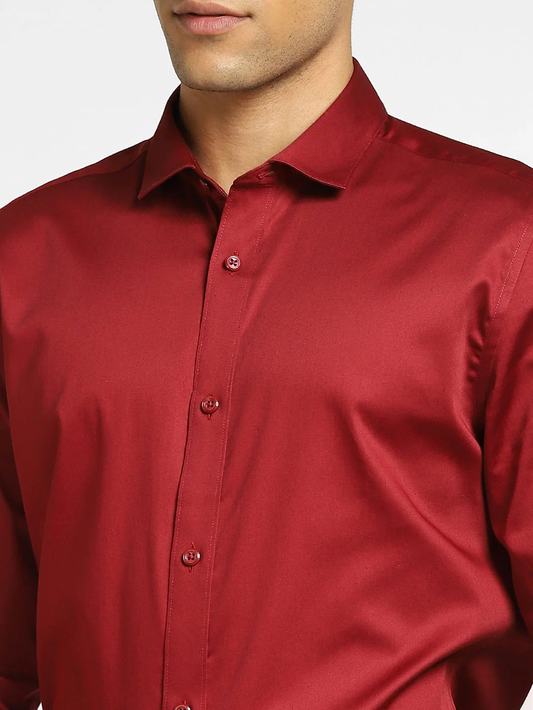 Dark Red Full Sleeves Shirt - Image 5
