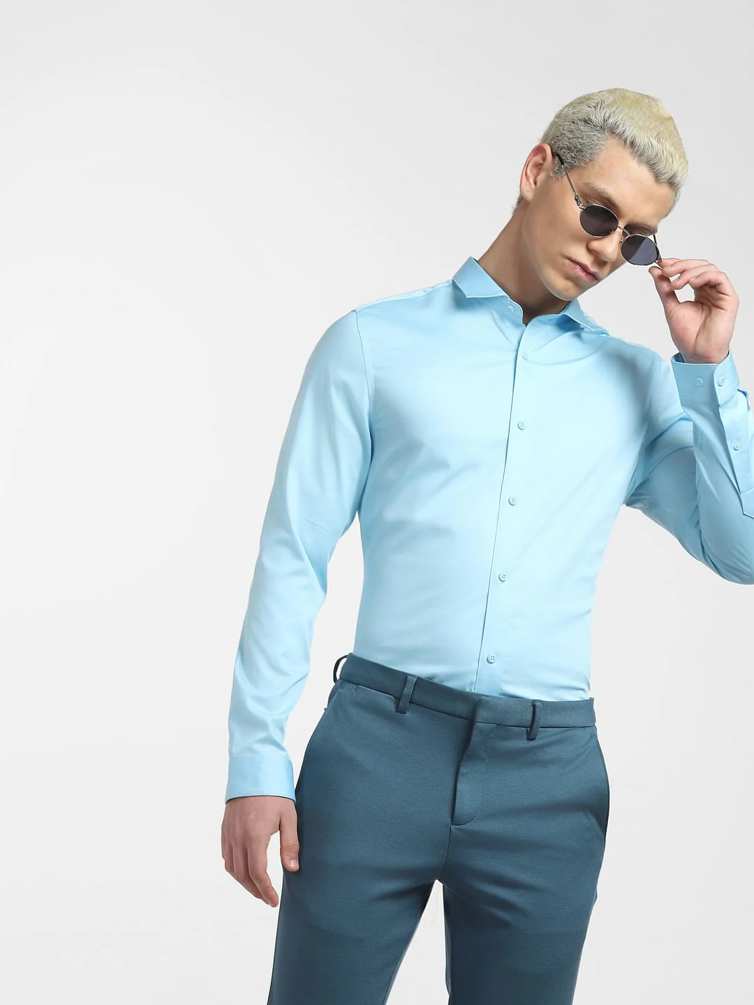 Sky Blue Full Sleeves Shirt