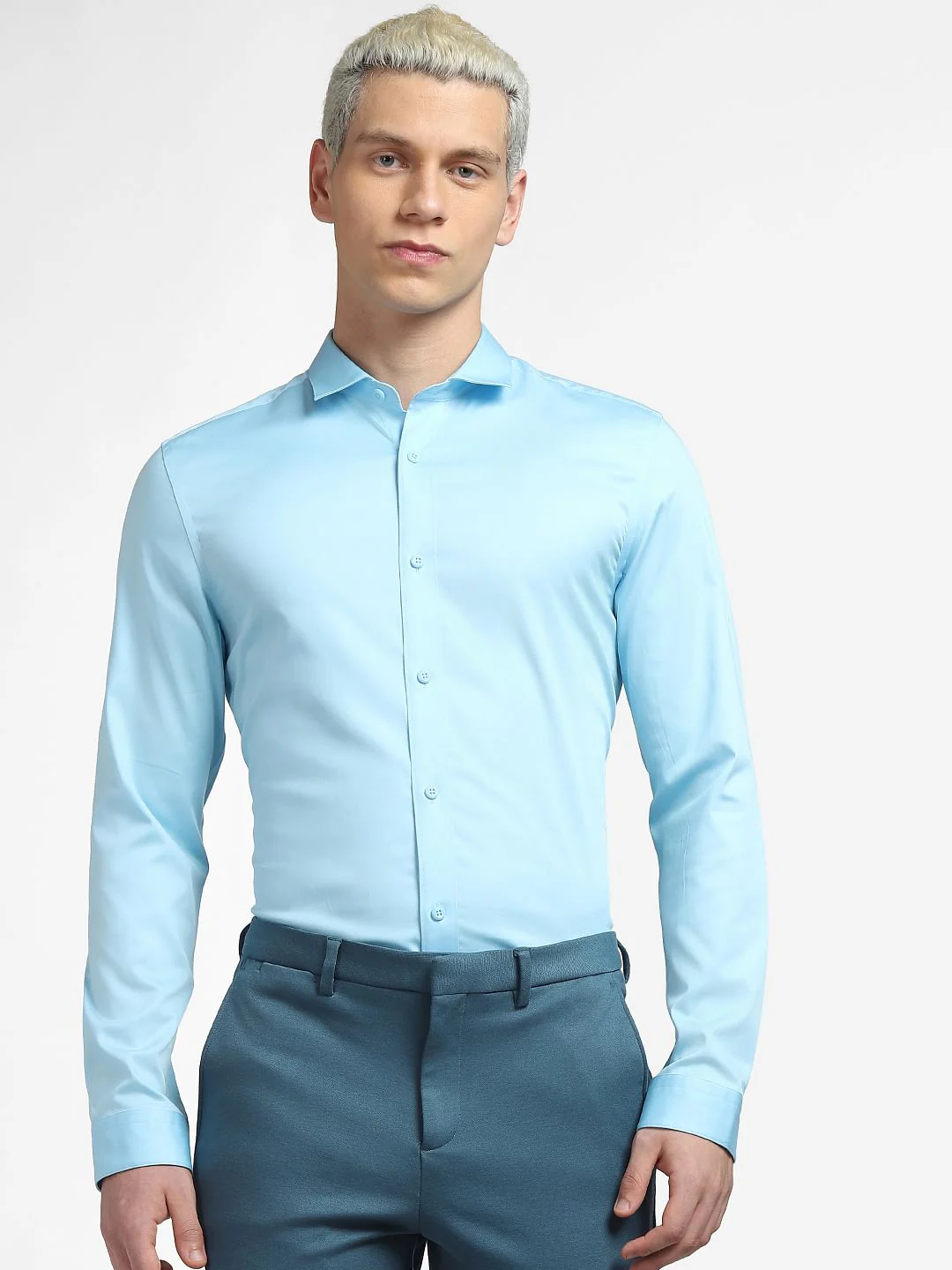 Sky Blue Full Sleeves Shirt - Image 2
