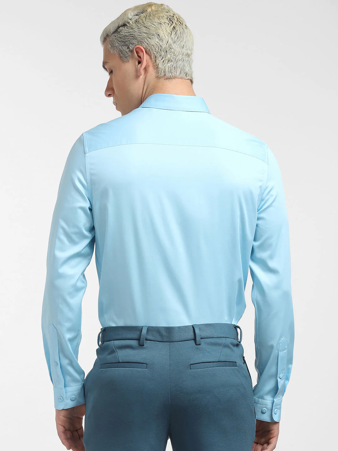 Sky Blue Full Sleeves Shirt - Image 4