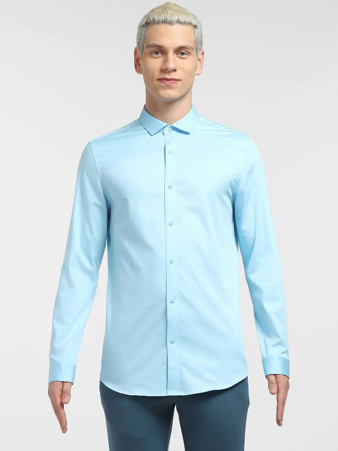 Sky Blue Full Sleeves Shirt - Image 7