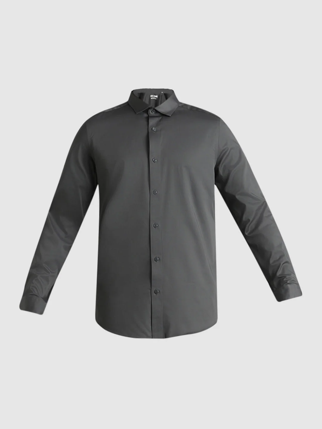 Cotton Stretch Slim Fit Shirt - Green - Image 7